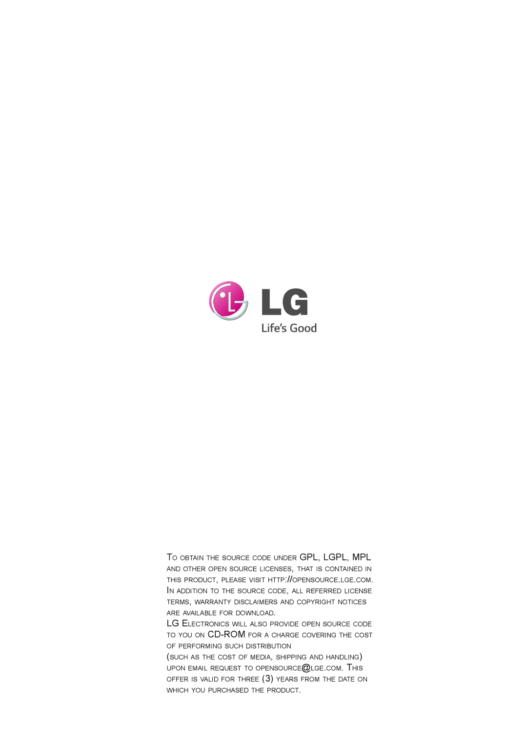 LG Electronics 3 owner manual 