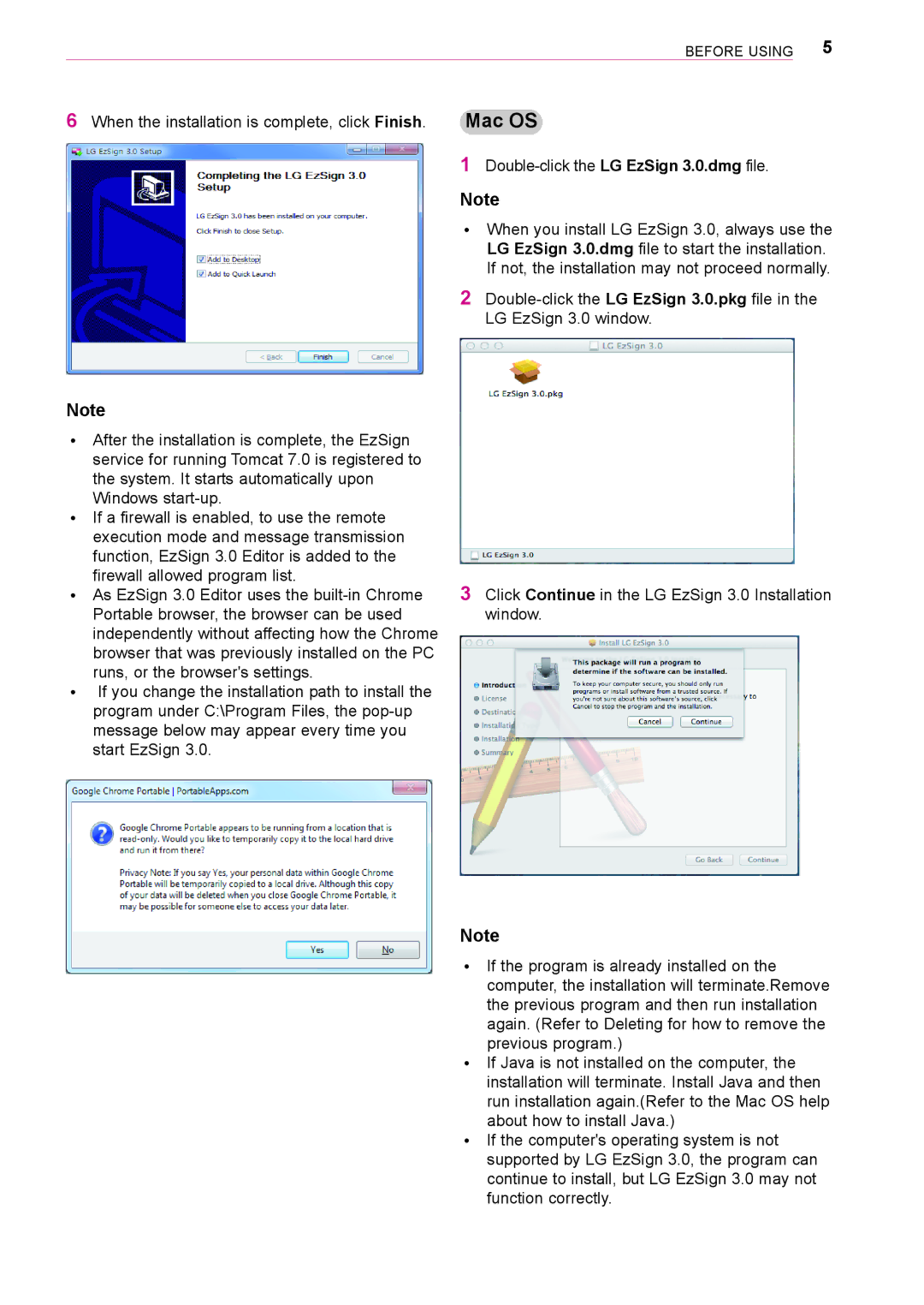 LG Electronics 3 owner manual Mac OS 