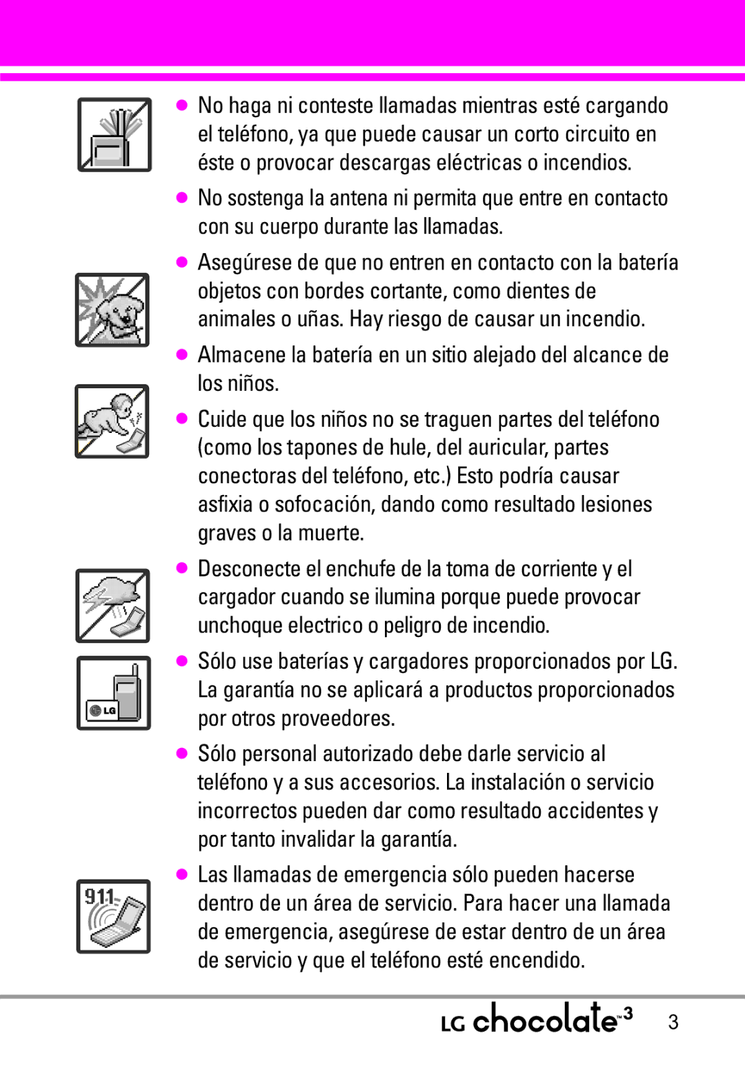 LG Electronics 3 manual 