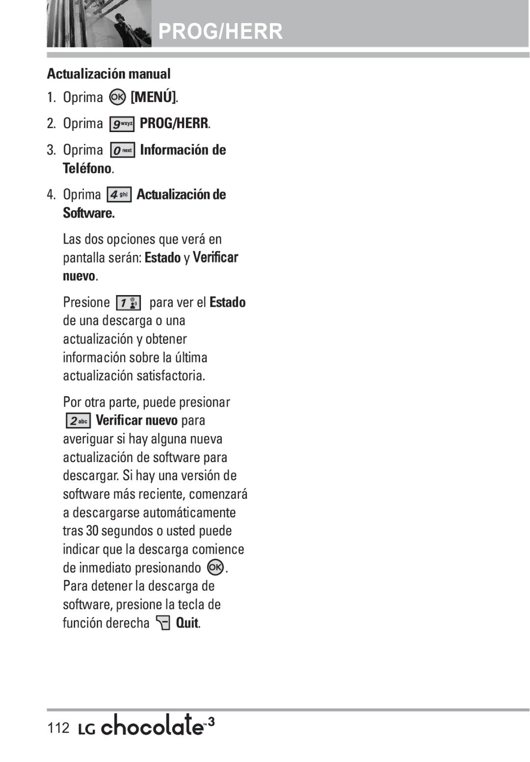 LG Electronics 3 Actualización manual, Oprima Actualización de Software 