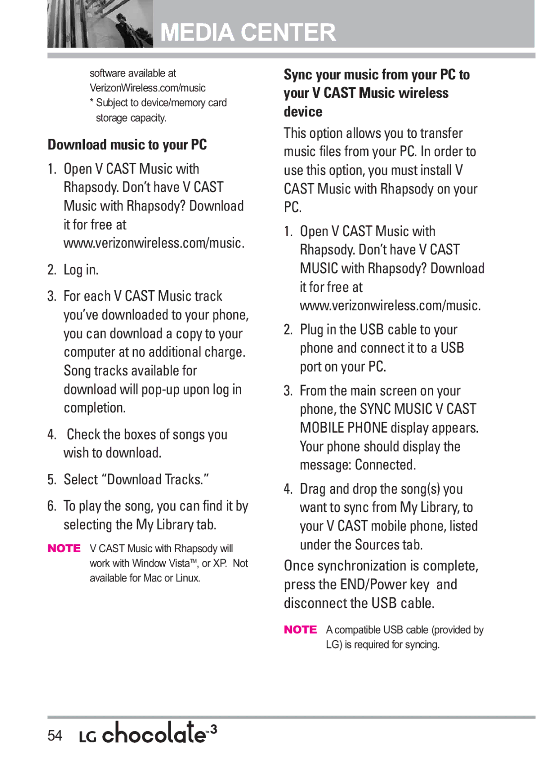 LG Electronics 3 manual Download music to your PC, Log, Select Download Tracks, Selecting the My Library tab 