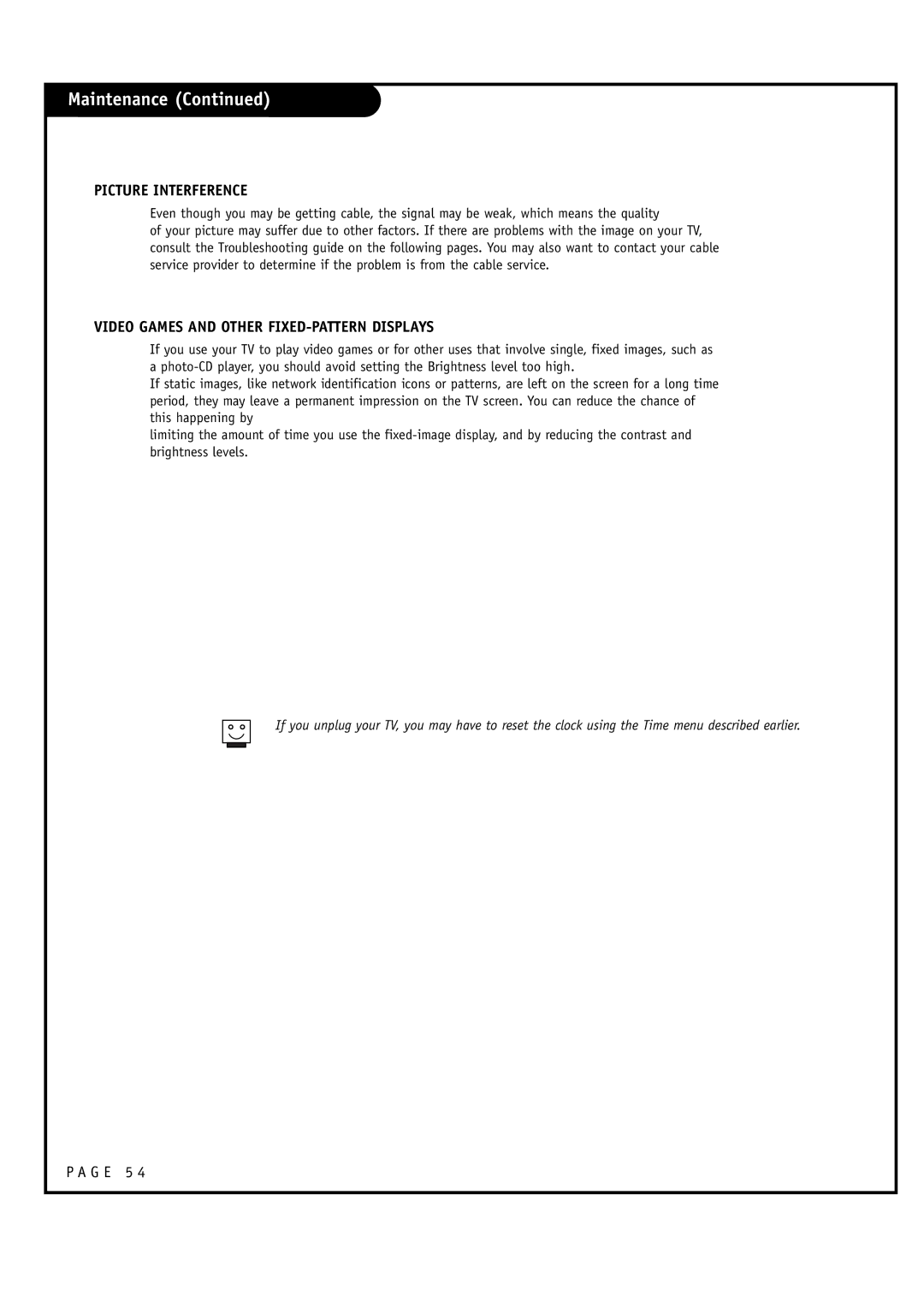 LG Electronics 30FZ4D, 32FZ4D-UA owner manual Picture Interference 