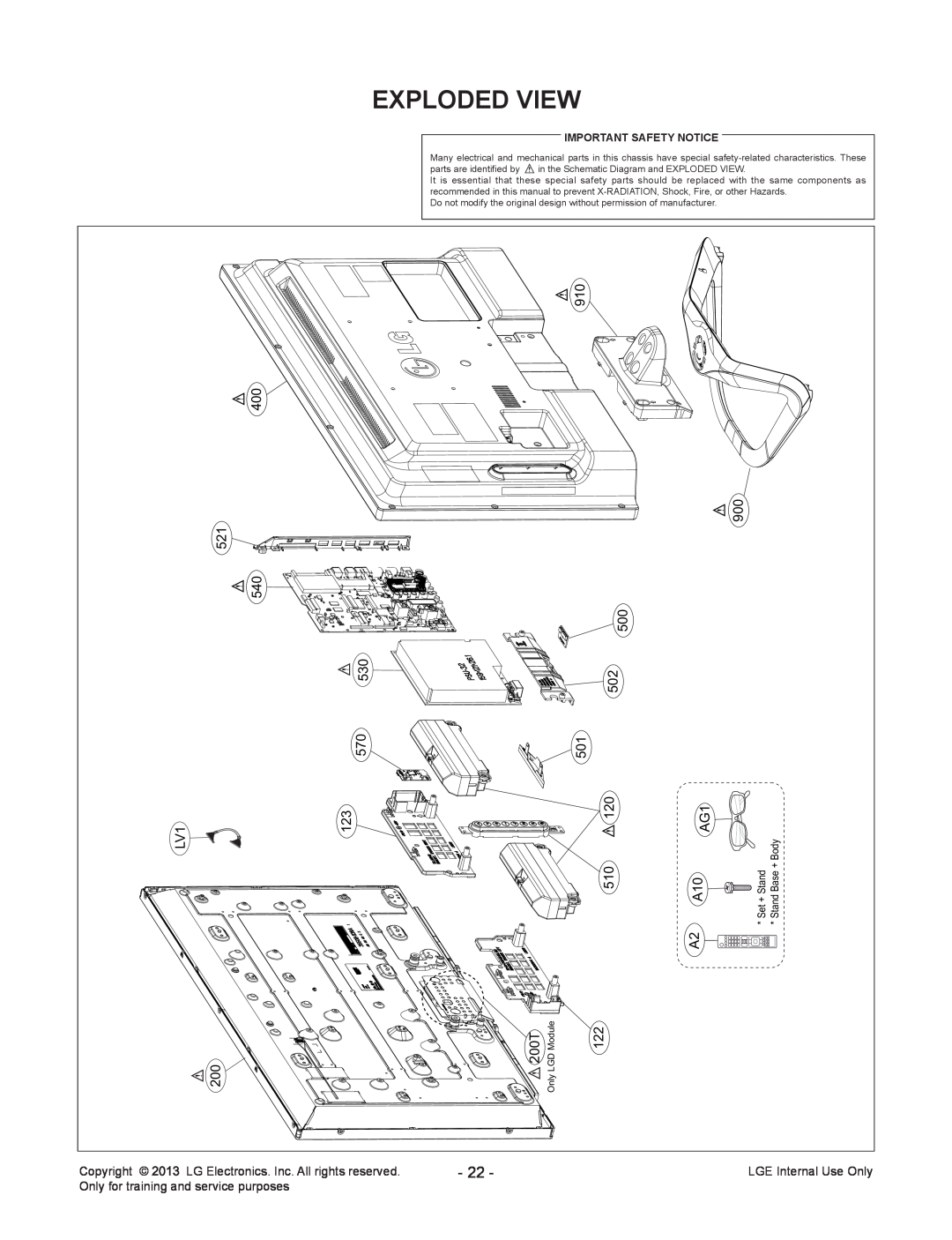 LG Electronics 32LA62**-Z* service manual Exploded View 