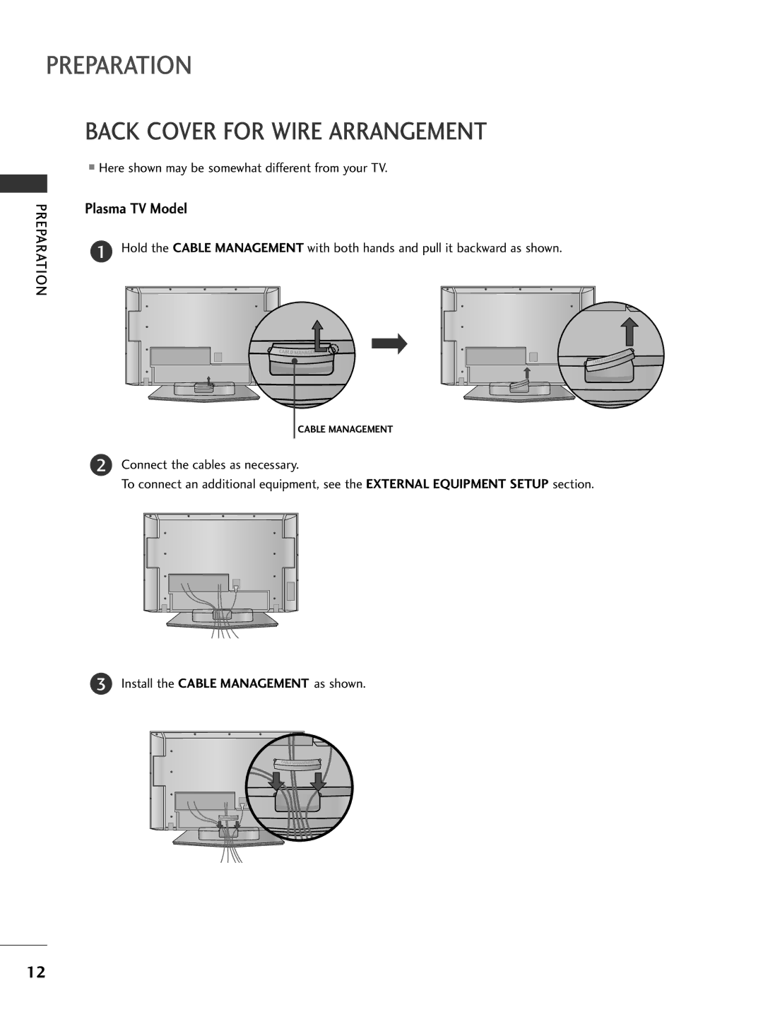 LG Electronics 32LC7D, 42PC5D owner manual Back Cover for Wire Arrangement 