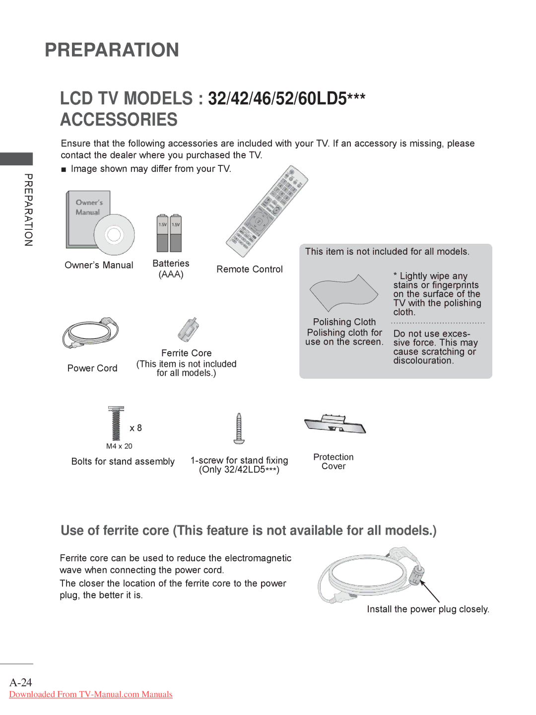 LG Electronics 19LE3, 32LD35, 22LE3, 26LE3, 22LD35, 32LE3, 26LD35, 19LD35 owner manual Remote Control, Only 32/42LD5 