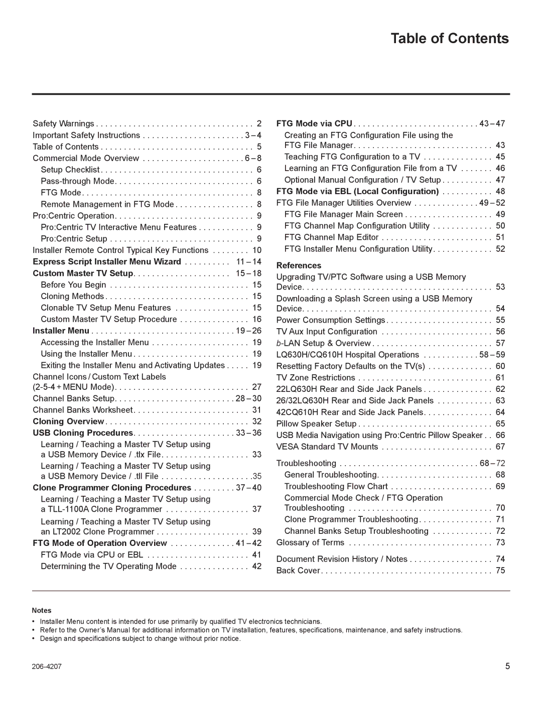 LG Electronics 22LQ630H, 32LQ630H, 42CQ610H, 26LQ630H owner manual Table of Contents 