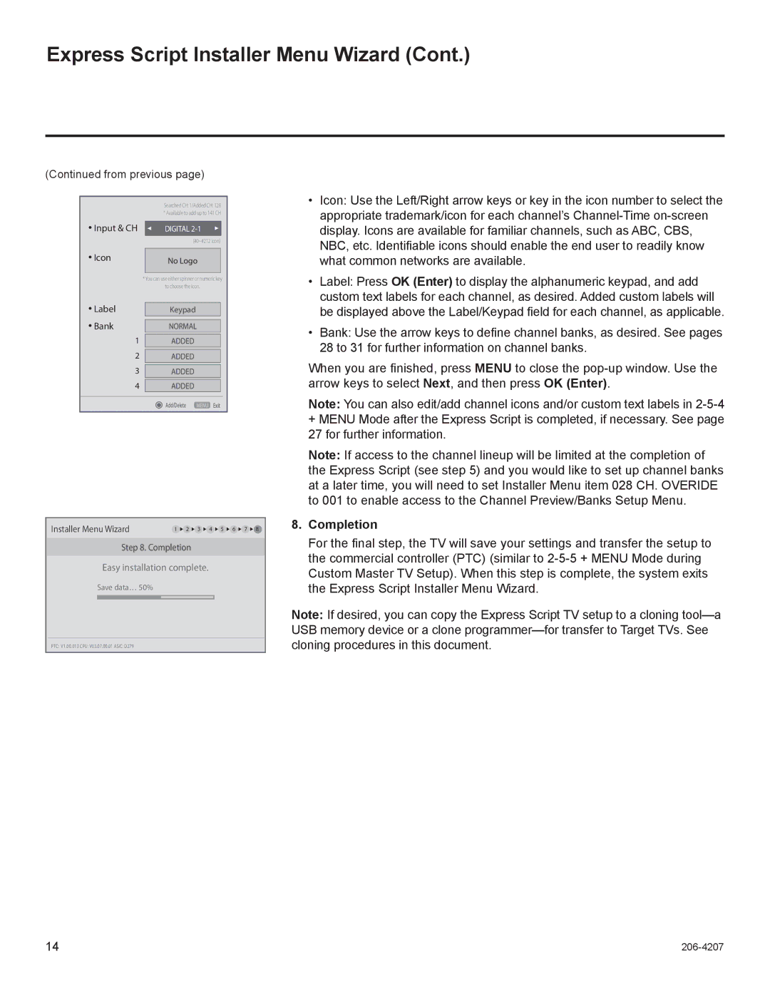 LG Electronics 26LQ630H, 32LQ630H, 42CQ610H, 22LQ630H owner manual Completion, Icon 