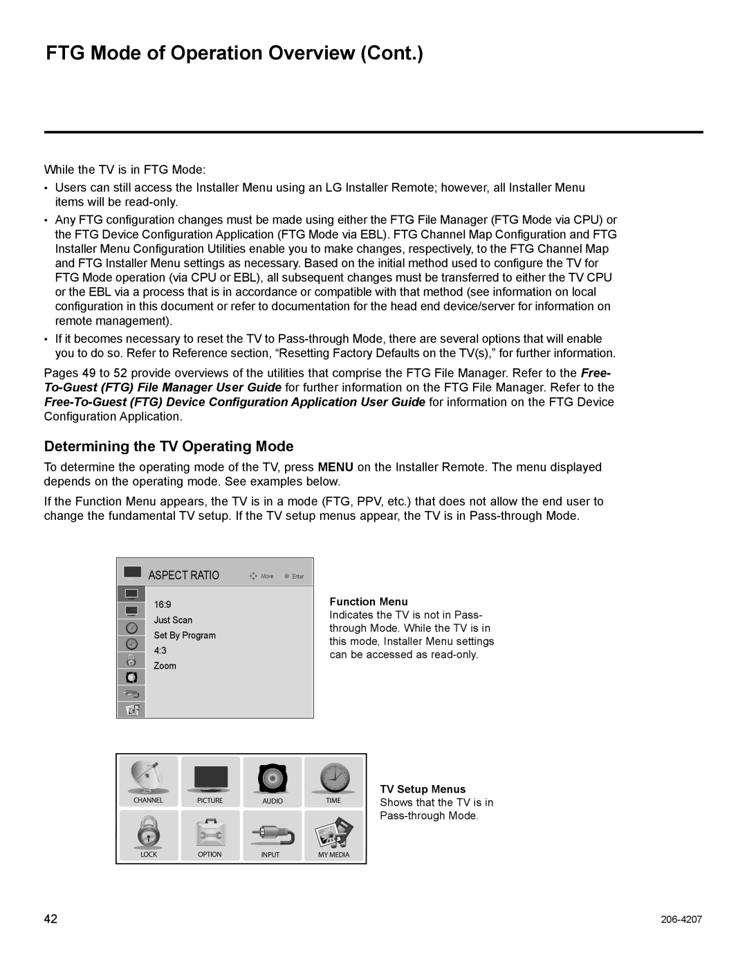 LG Electronics 26LQ630H, 32LQ630H, 42CQ610H, 22LQ630H owner manual Determining the TV Operating Mode, Aspect Ratio 