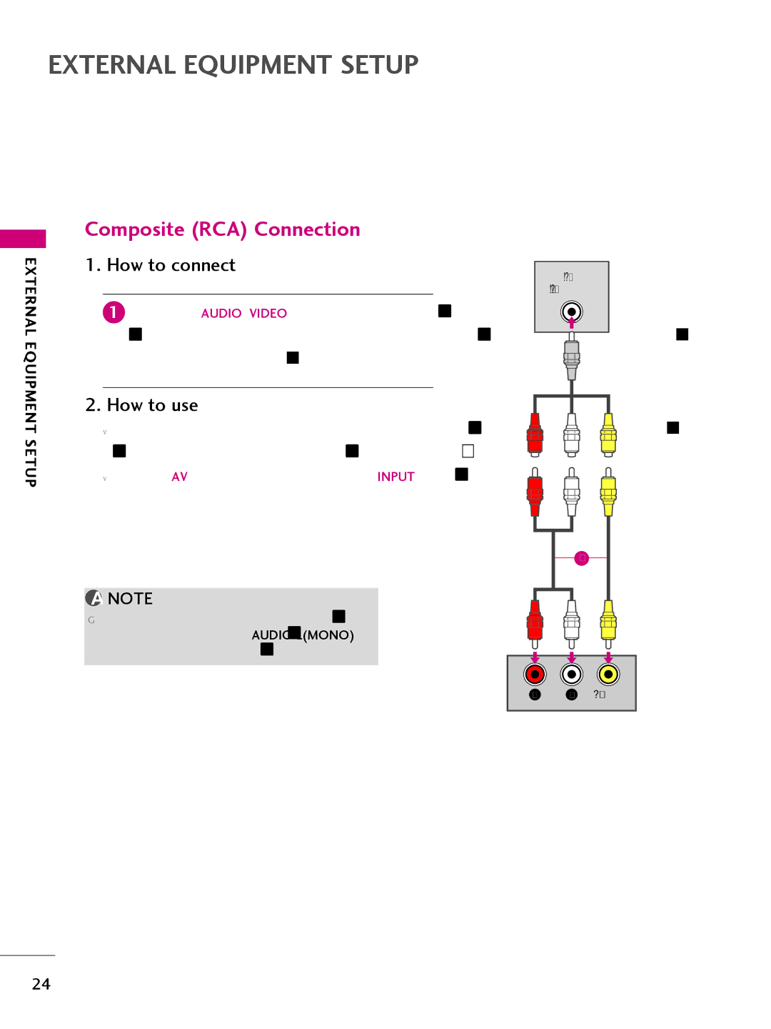 LG Electronics 32LQ630H, 42CQ610H, 22LQ630H, 26LQ630H owner manual Composite RCA Connection, Setup 