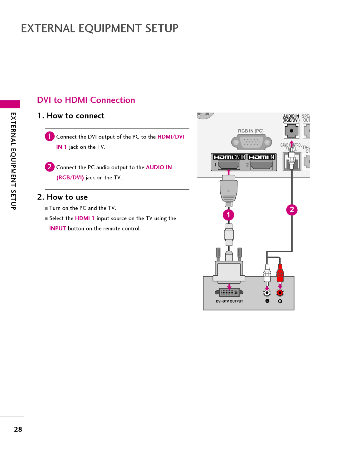 LG Electronics 32LQ630H, 42CQ610H, 22LQ630H, 26LQ630H owner manual RGB in PC 