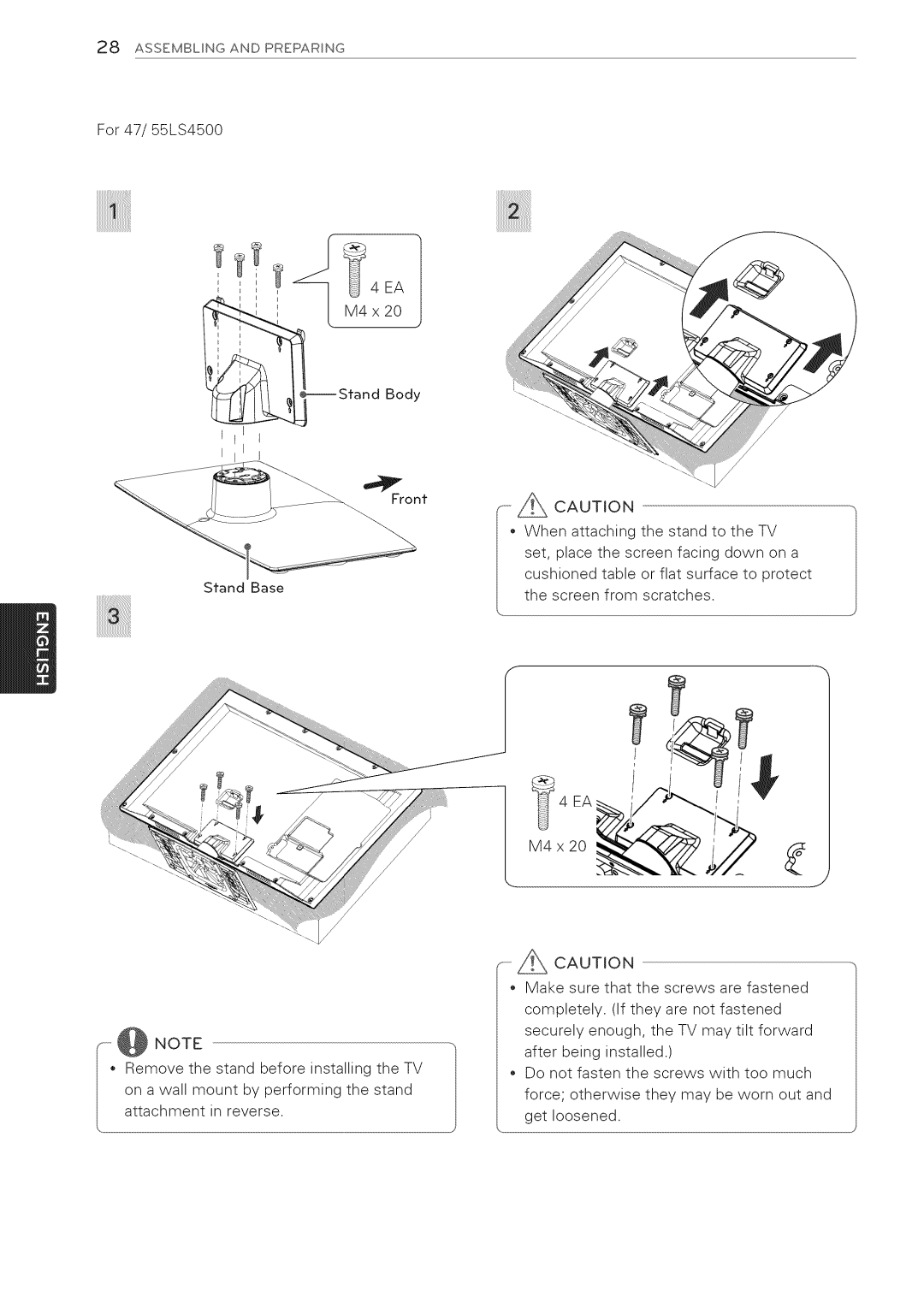 LG Electronics 32LS3410 manual For 47/55LS4500 