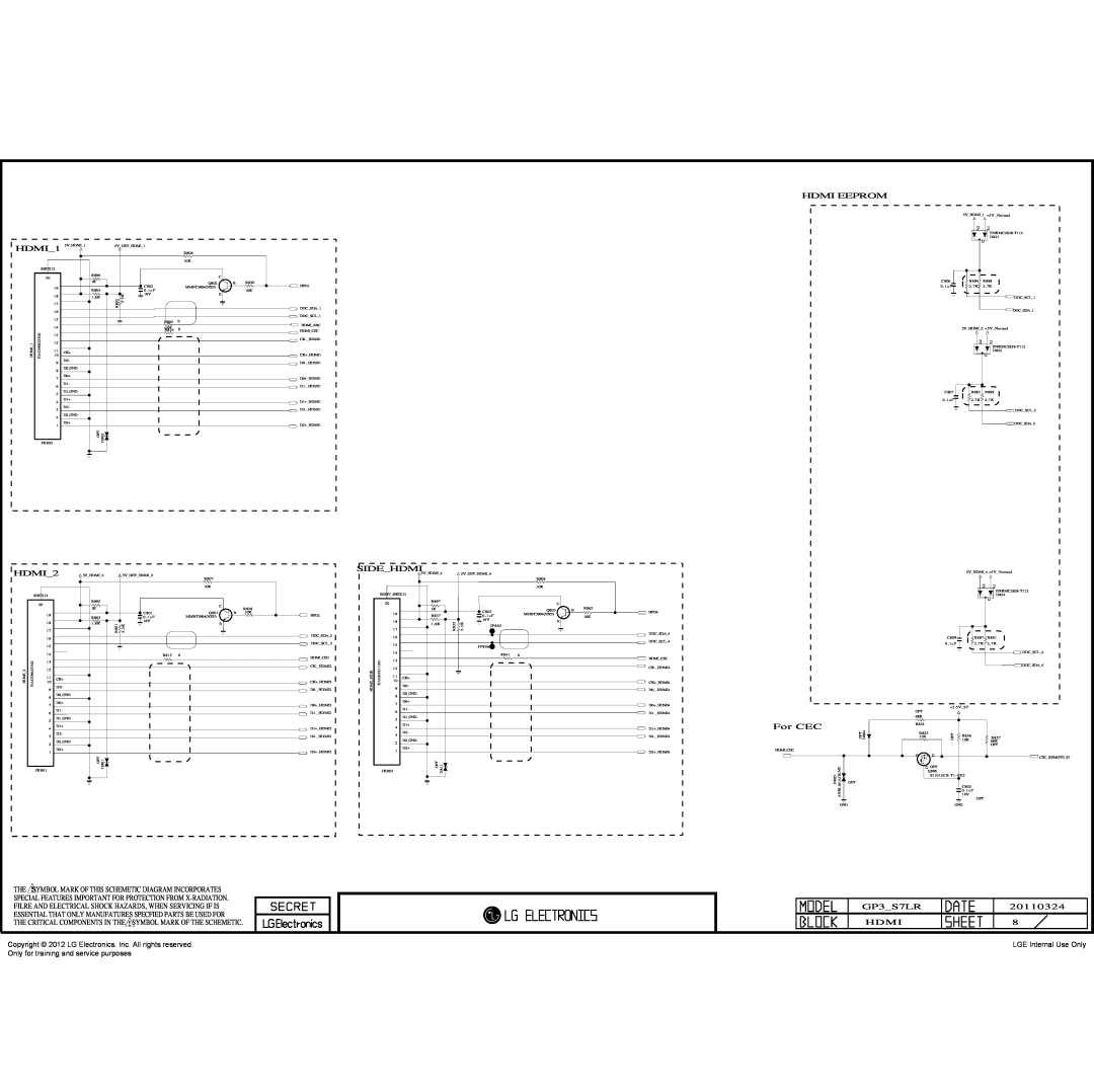 LG Electronics 32LT360C-ZA service manual Copyright 2012 LG Electronics. Inc. All rights reserved, LGE Internal Use Only 