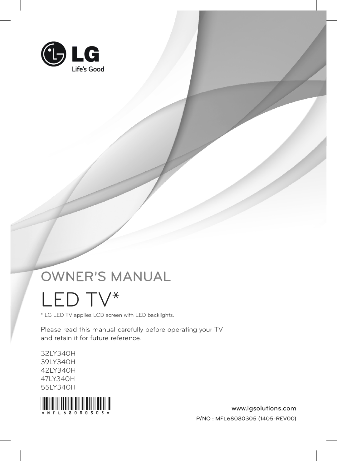 LG Electronics 55LY340H, 32LY340H, 42LY340H, 47LY340H, 39LY340H owner manual Led Tv 