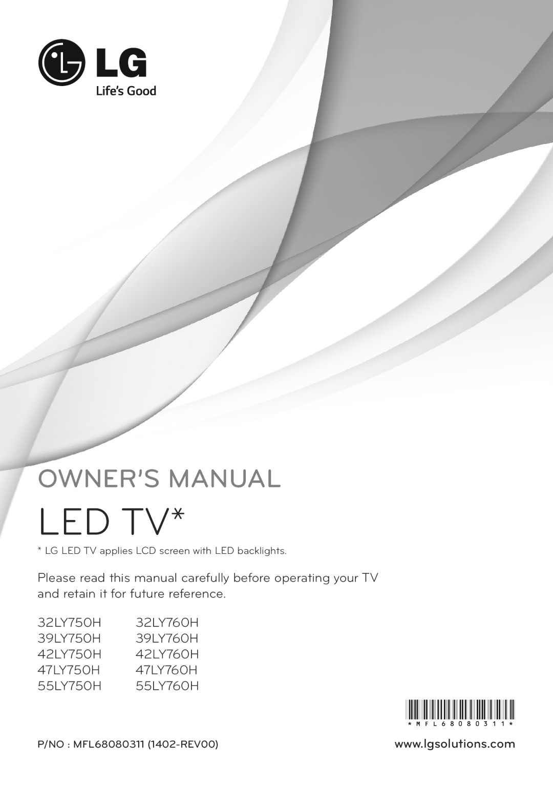 LG Electronics 55LY750H, 32LY750H, 42LY750H, 47LY750H, 39LY750H, 32LY760H, 39LY760H, 42LY760H, 47LY760H owner manual Led Tv 