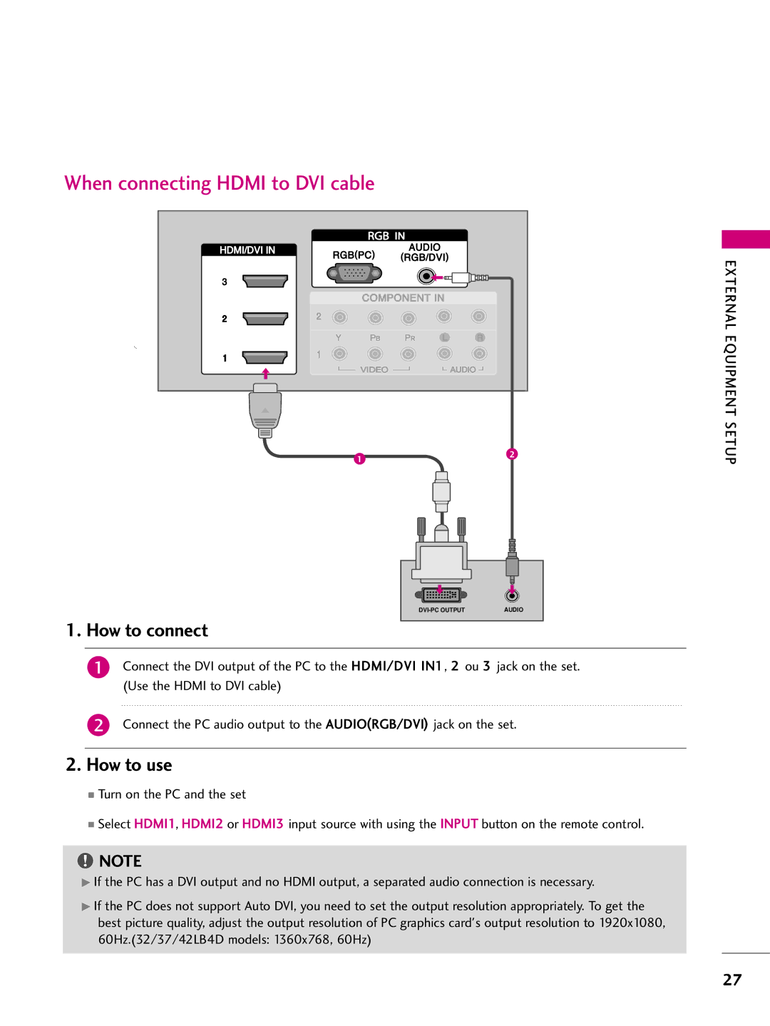 LG Electronics 3377LLBB55DD, 3377LLBB44DD, 3322LLBB44DD, 4477LLBB55DD, 4422LLBB44DD, 4422LLBB55DD, 5522LLBB55DD owner manual Rgb 