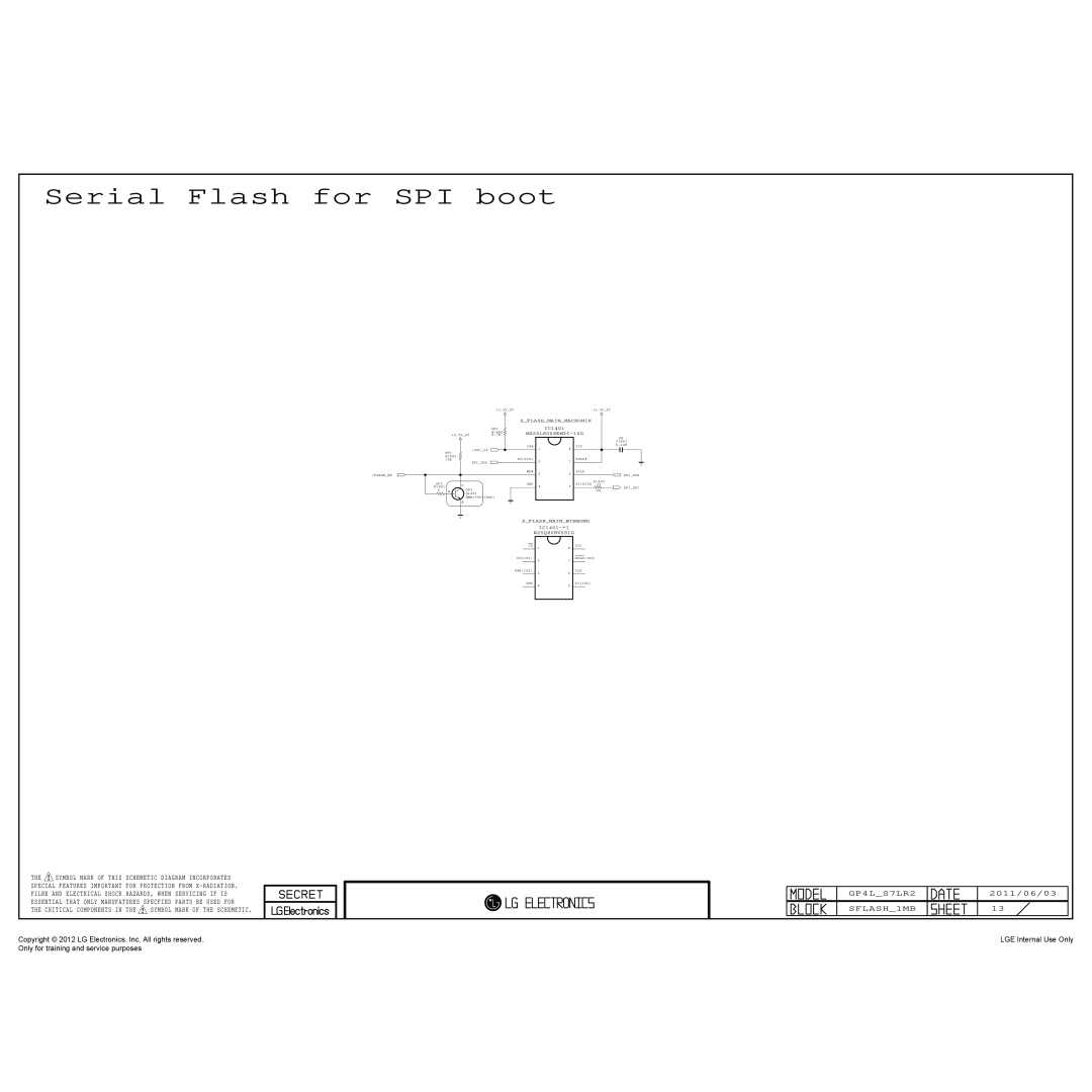LG Electronics 340T, 340S, 3450 Serial Flash for SPI boot, GP4LS7LR2, 2011/06/03, SFLASH1MB, LGE Internal Use Only 