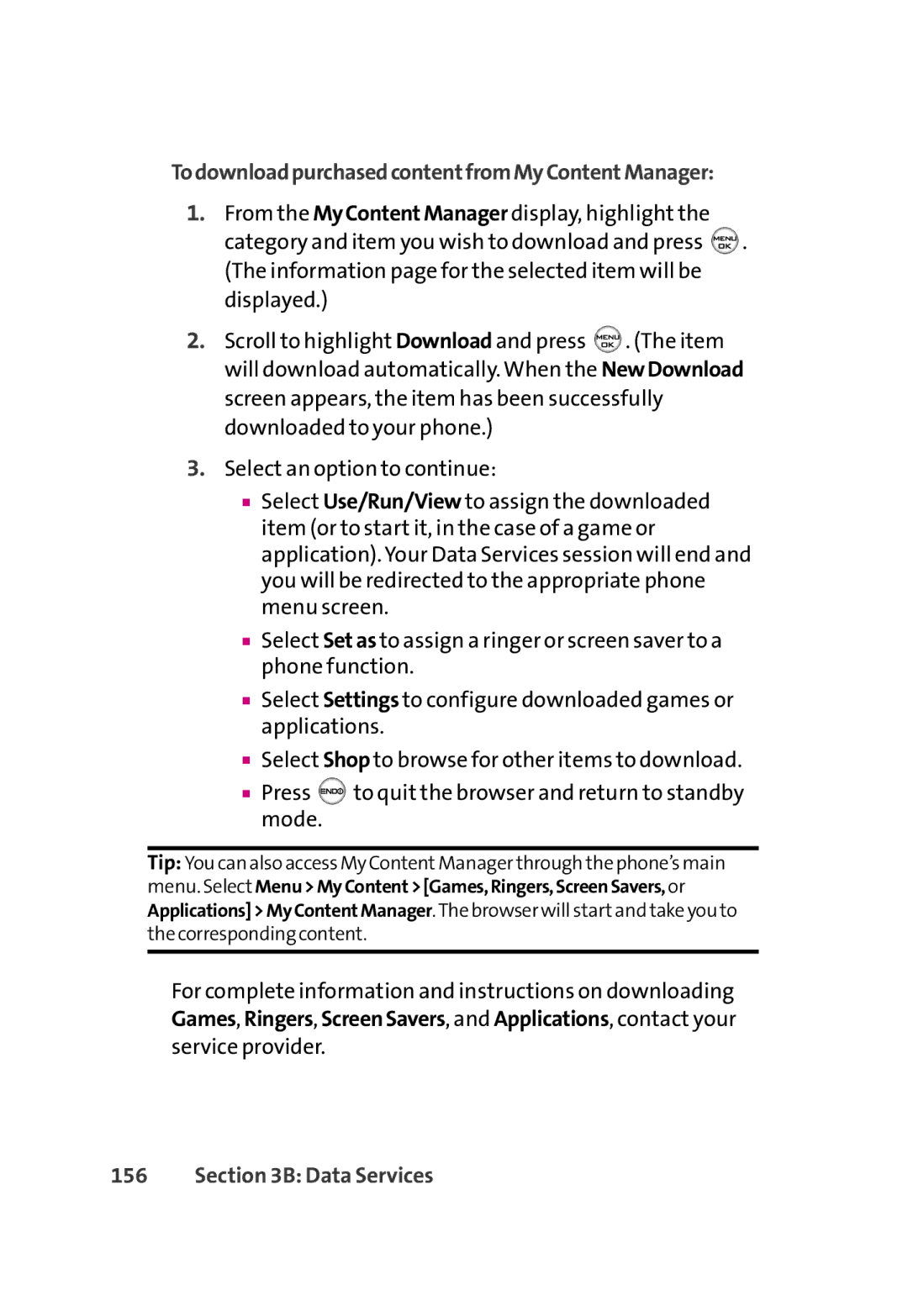 LG Electronics 350 manual TodownloadpurchasedcontentfromMyContentManager 