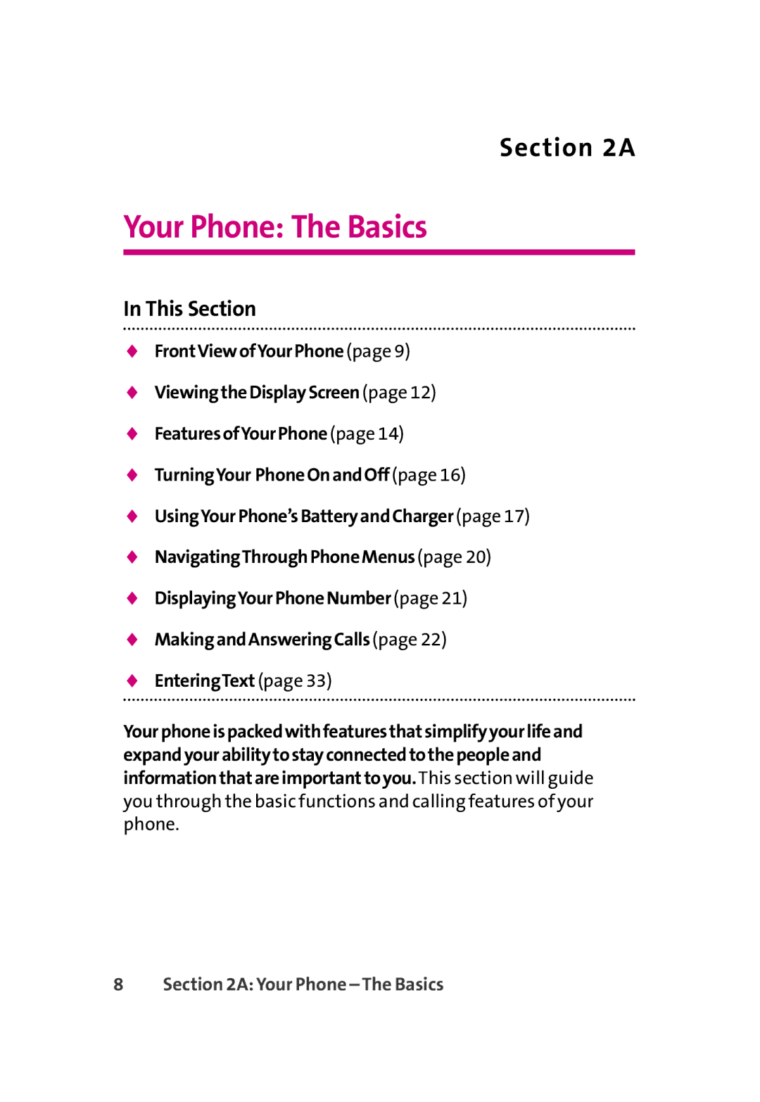 LG Electronics 350 manual Your Phone The Basics 