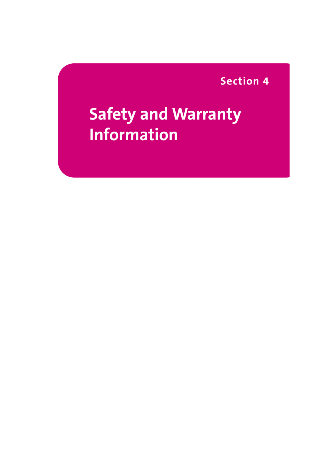 LG Electronics 350 manual Safety and Warranty Information, Section 