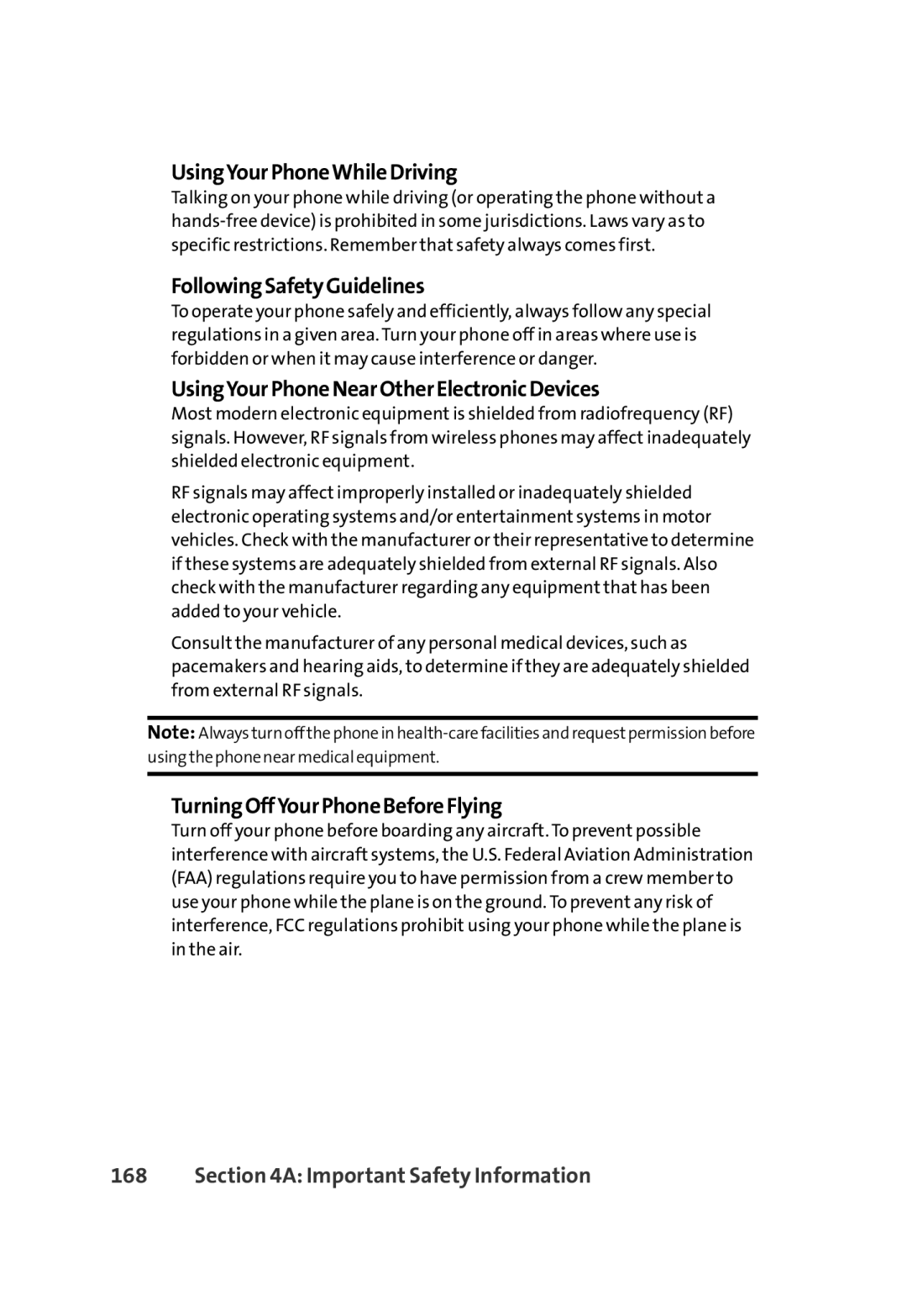 LG Electronics 350 manual UsingYourPhoneWhileDriving, FollowingSafetyGuidelines, UsingYourPhoneNearOtherElectronicDevices 