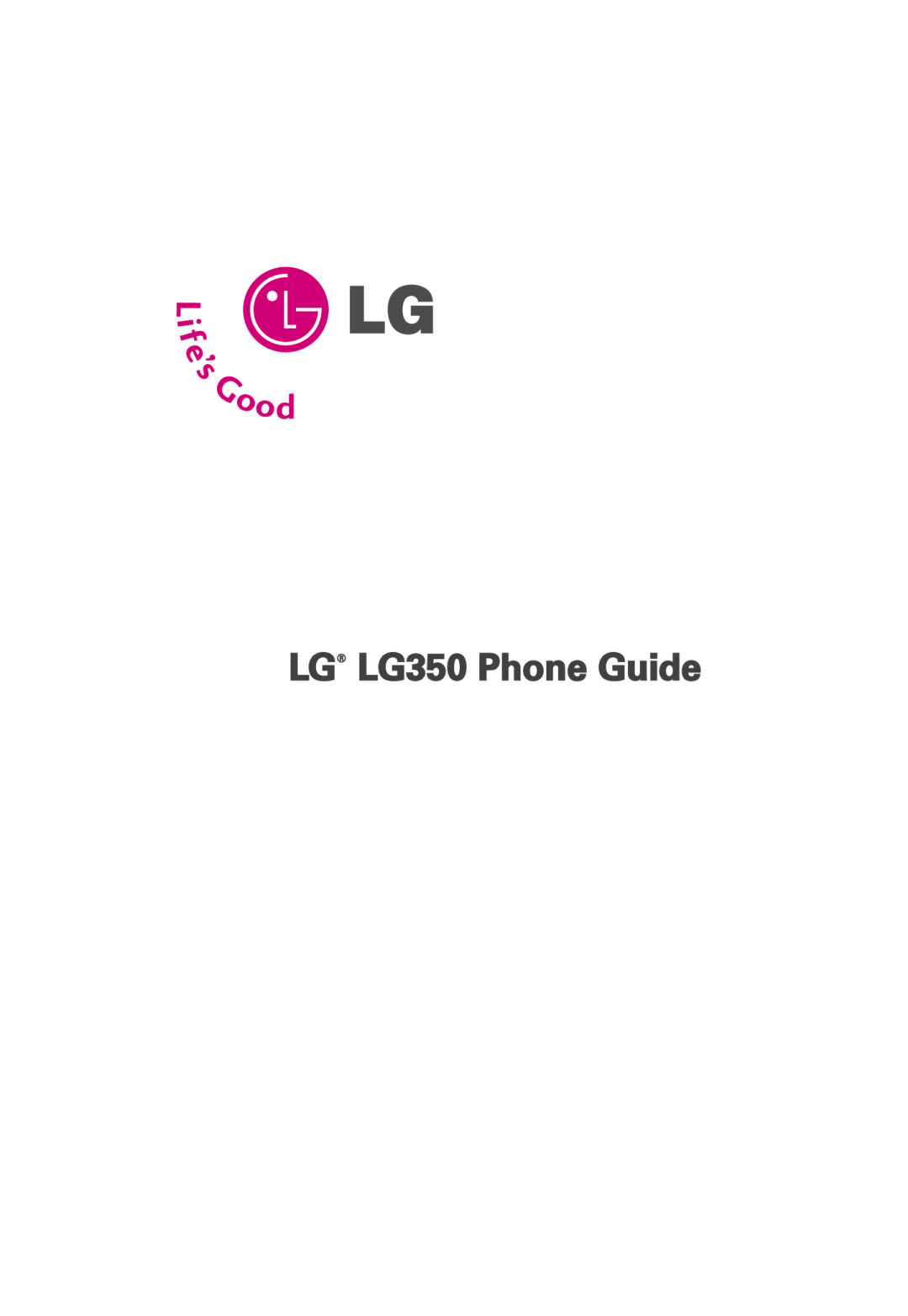 LG Electronics manual LG LG350 Phone Guide 