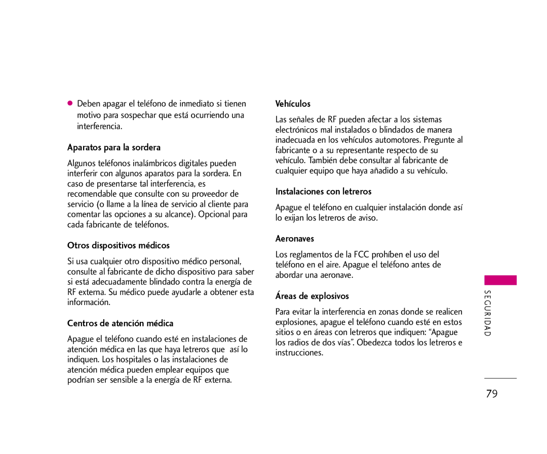 LG Electronics 355 Aparatos para la sordera, Otros dispositivos médicos, Centros de atención médica, Vehículos, Aeronaves 