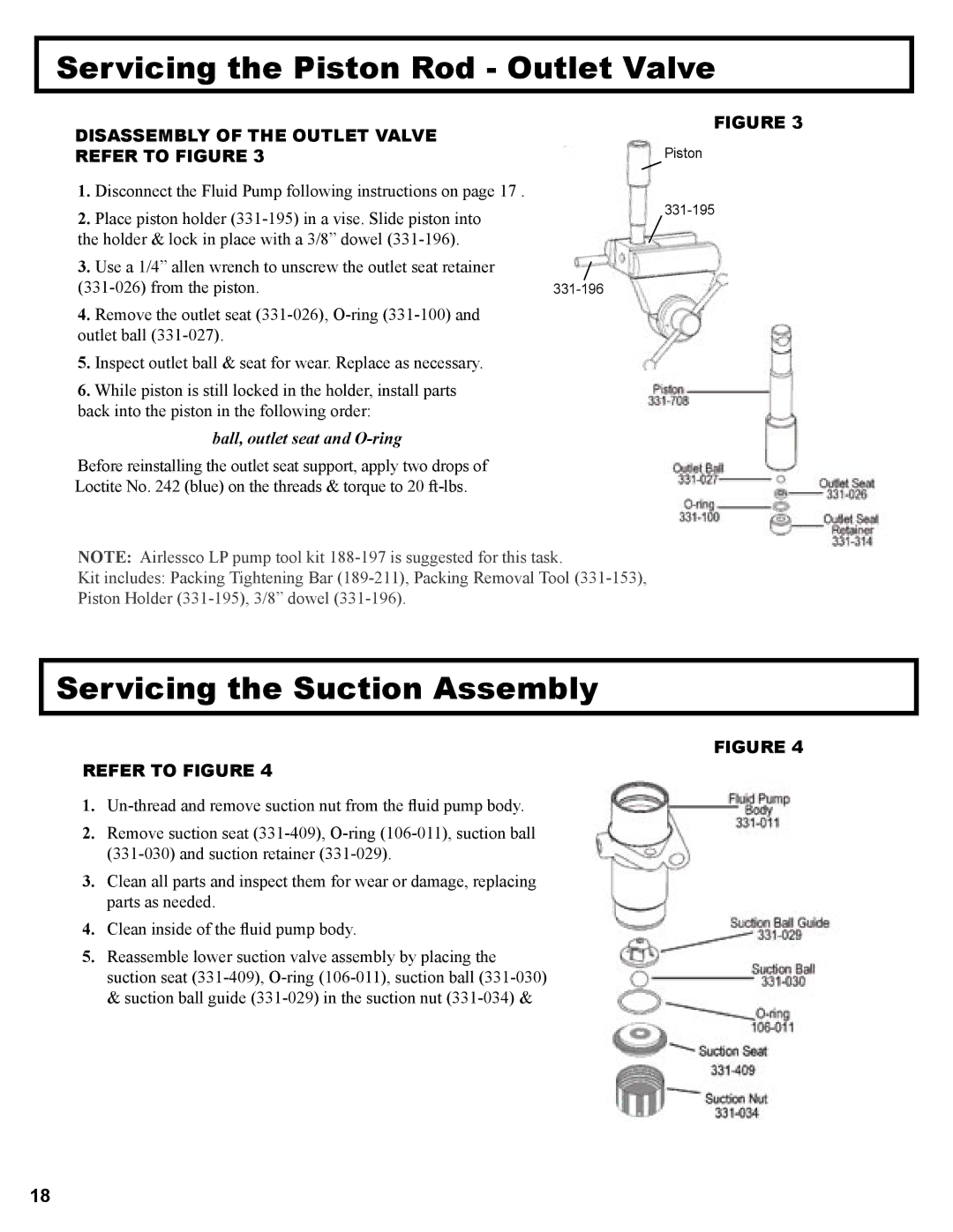 LG Electronics 3600 operation manual Servicing the Piston Rod Outlet Valve, Servicing the Suction Assembly 