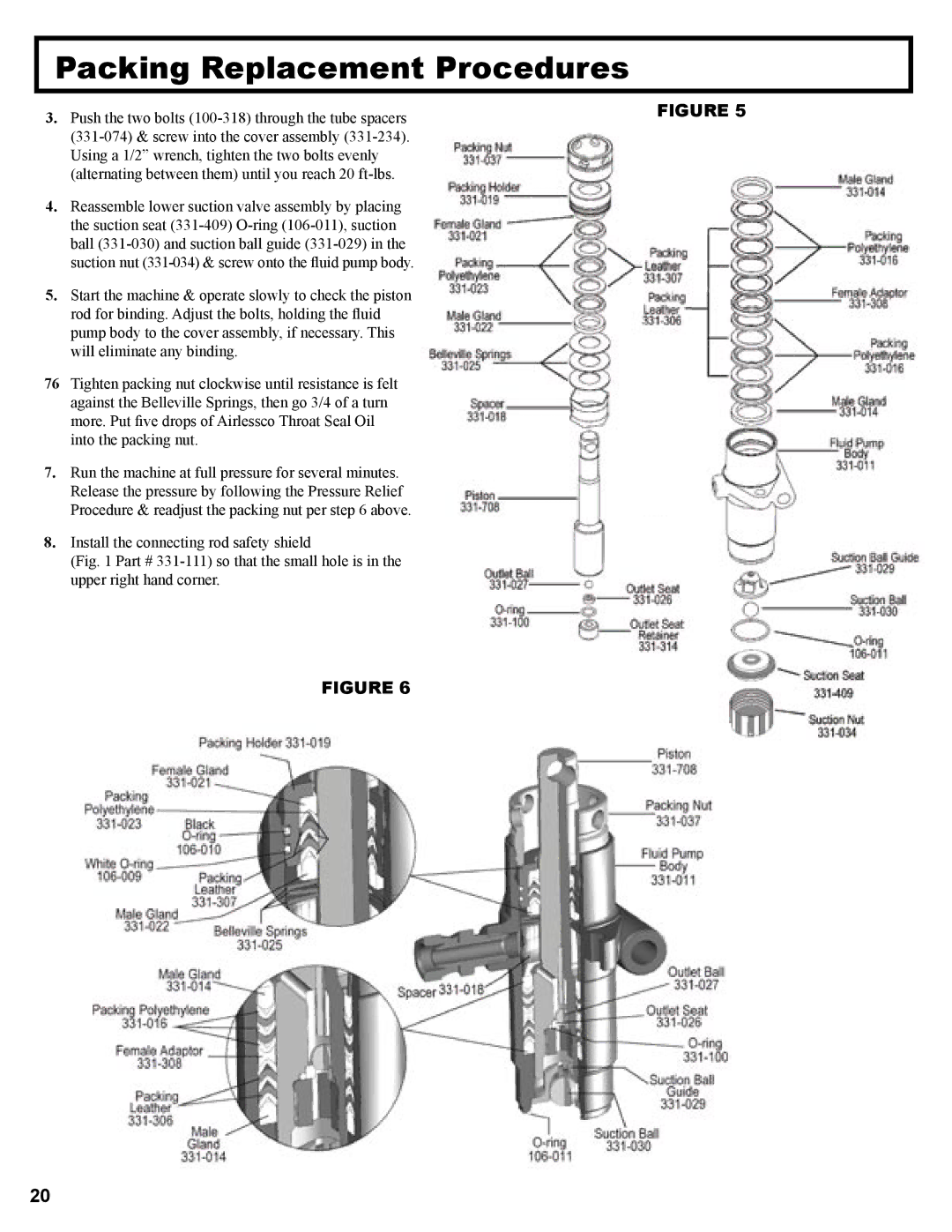 LG Electronics 3600 operation manual Packing Replacement Procedures 