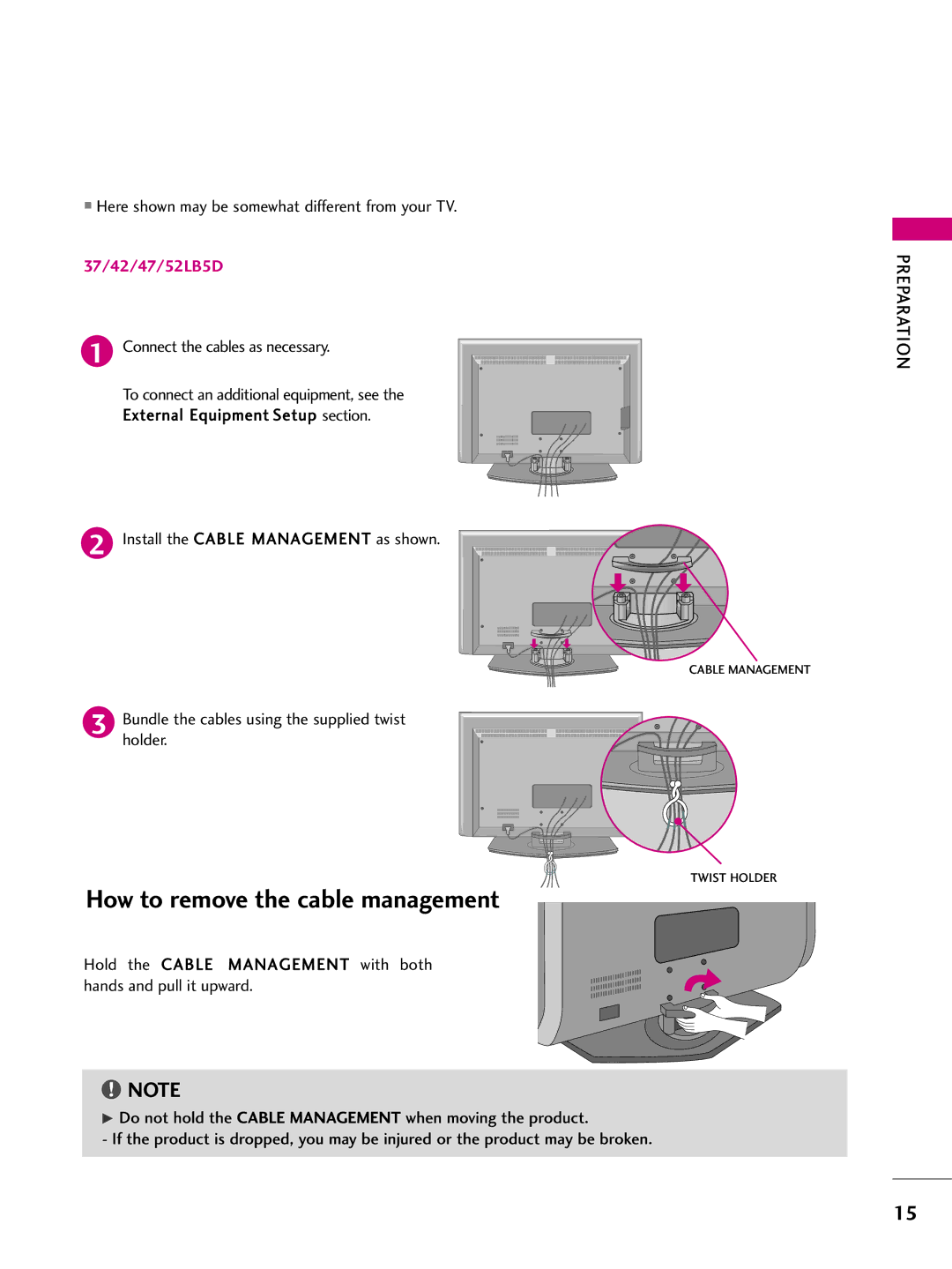 LG Electronics 3LB5D, 37LB5D owner manual 37/42/47/52LB5D 