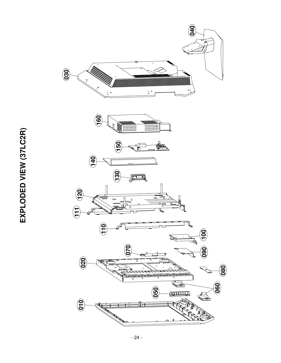 LG Electronics 42LC2R service manual Exploded View 37LC2R 