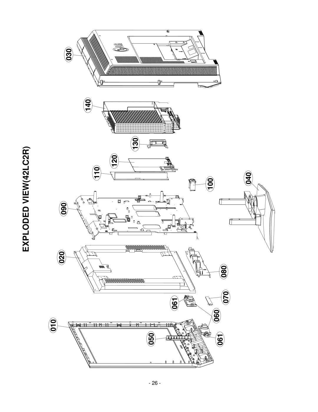 LG Electronics 37LC2R service manual Exploded VIEW42LC2R 