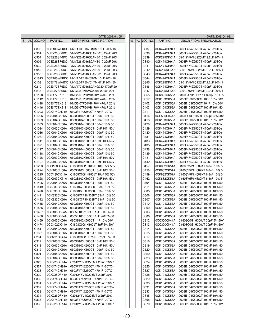 LG Electronics 42LC2R, 37LC2R service manual 0CE476WK6DC 