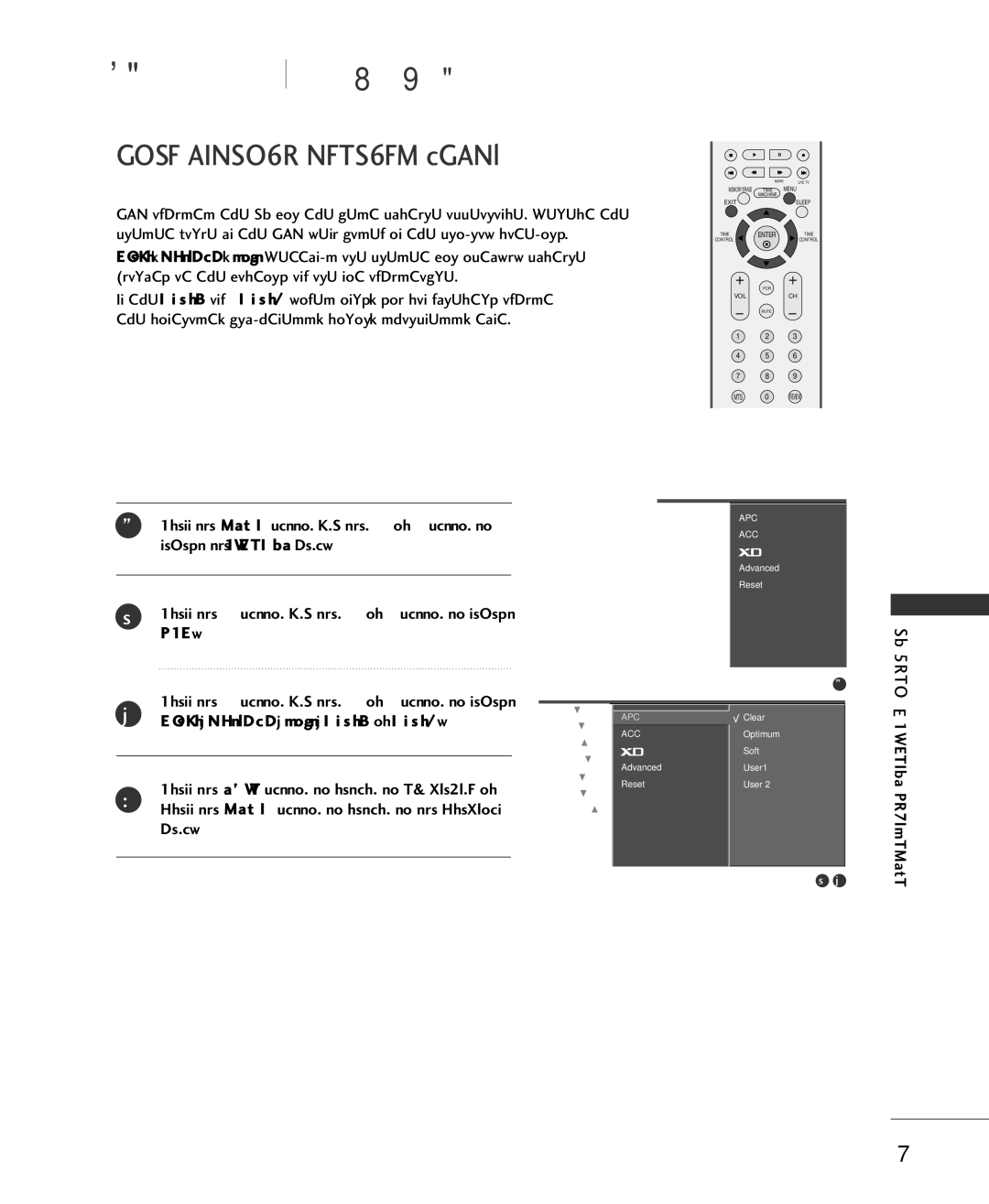 LG Electronics 42LC2RR, 37LC2RR owner manual Picture Adjustment 