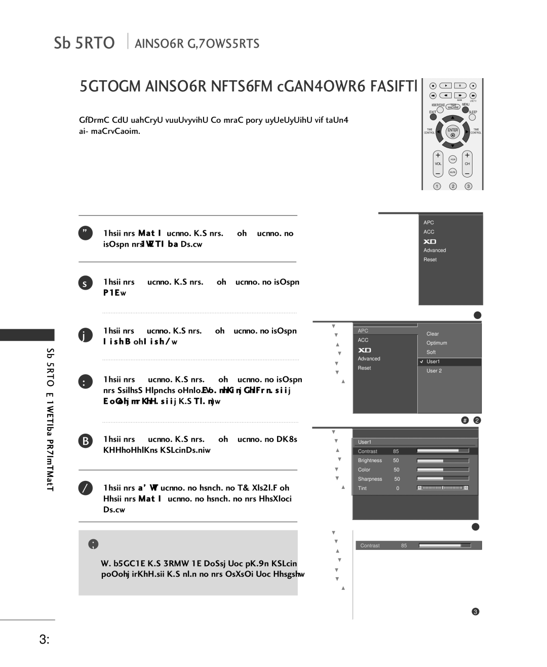 LG Electronics 37LC2RR, 42LC2RR owner manual TV Menu 