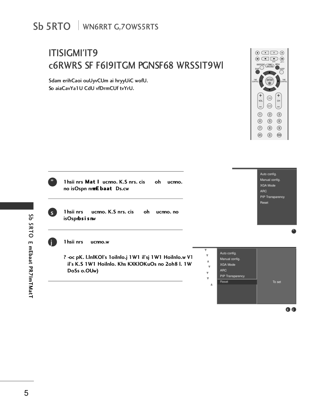 LG Electronics 37LC2RR, 42LC2RR owner manual Initializing, TV Menu / Screen 