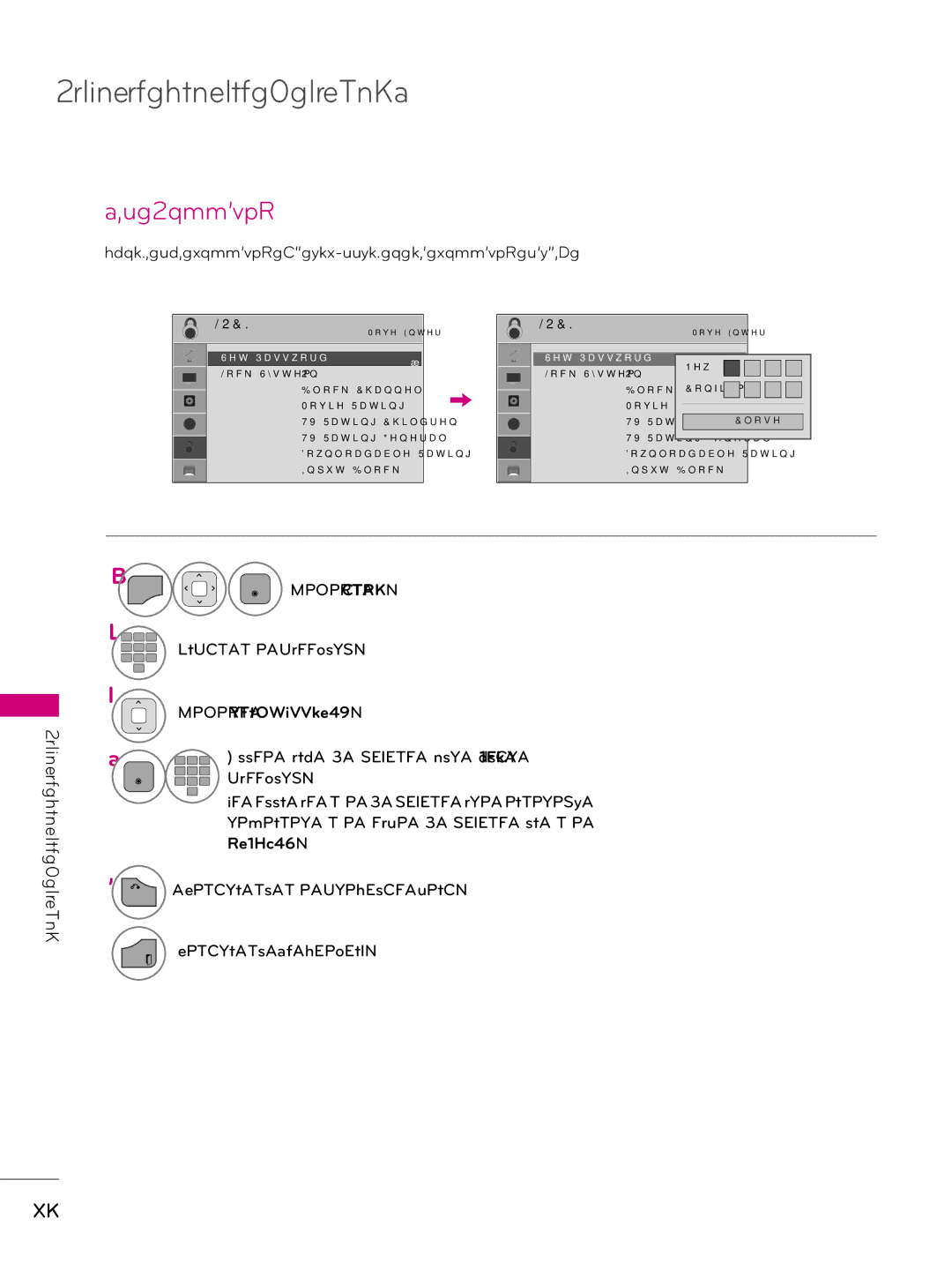 LG Electronics 26LD340H, 37LD340H, 37LD325H, 37LD345H Set Password, Change the password by inputting a new password twice 