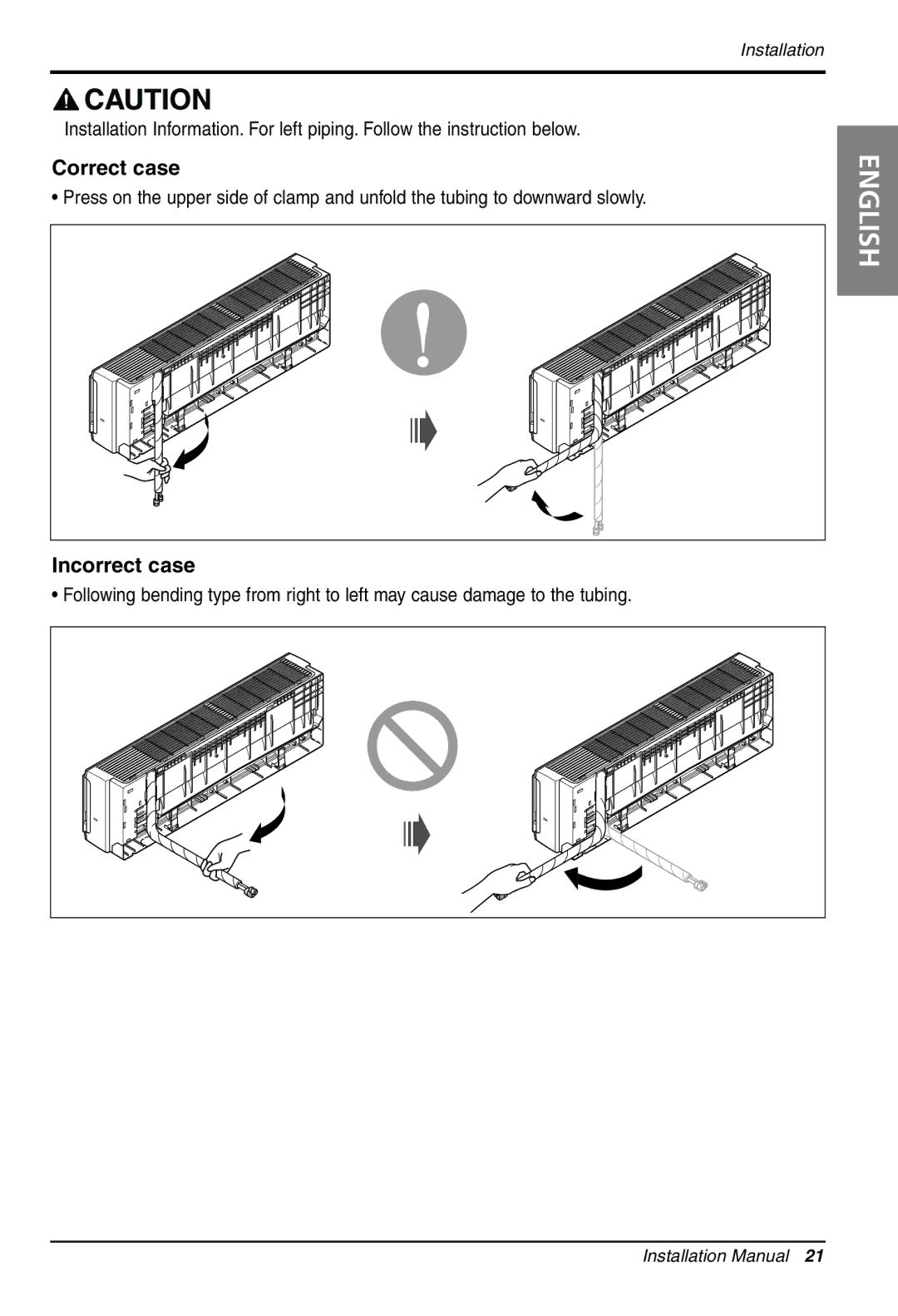 LG Electronics 3828A30087S installation manual Correct case 