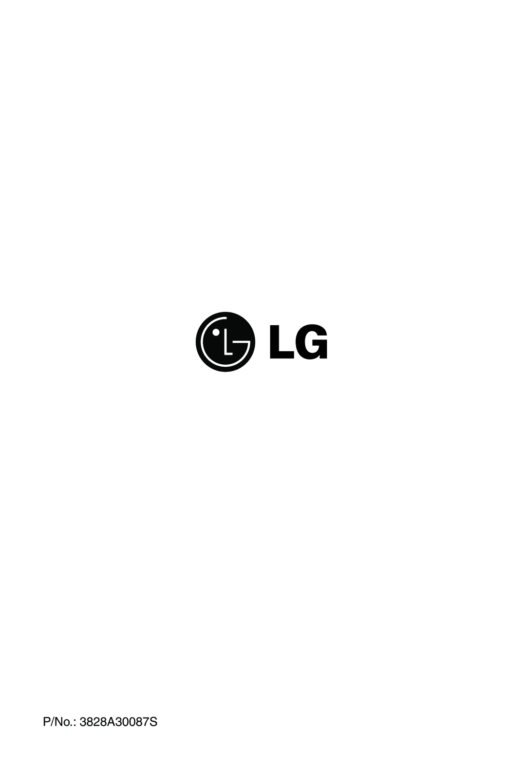 LG Electronics 3828A30087S installation manual No A30087S 