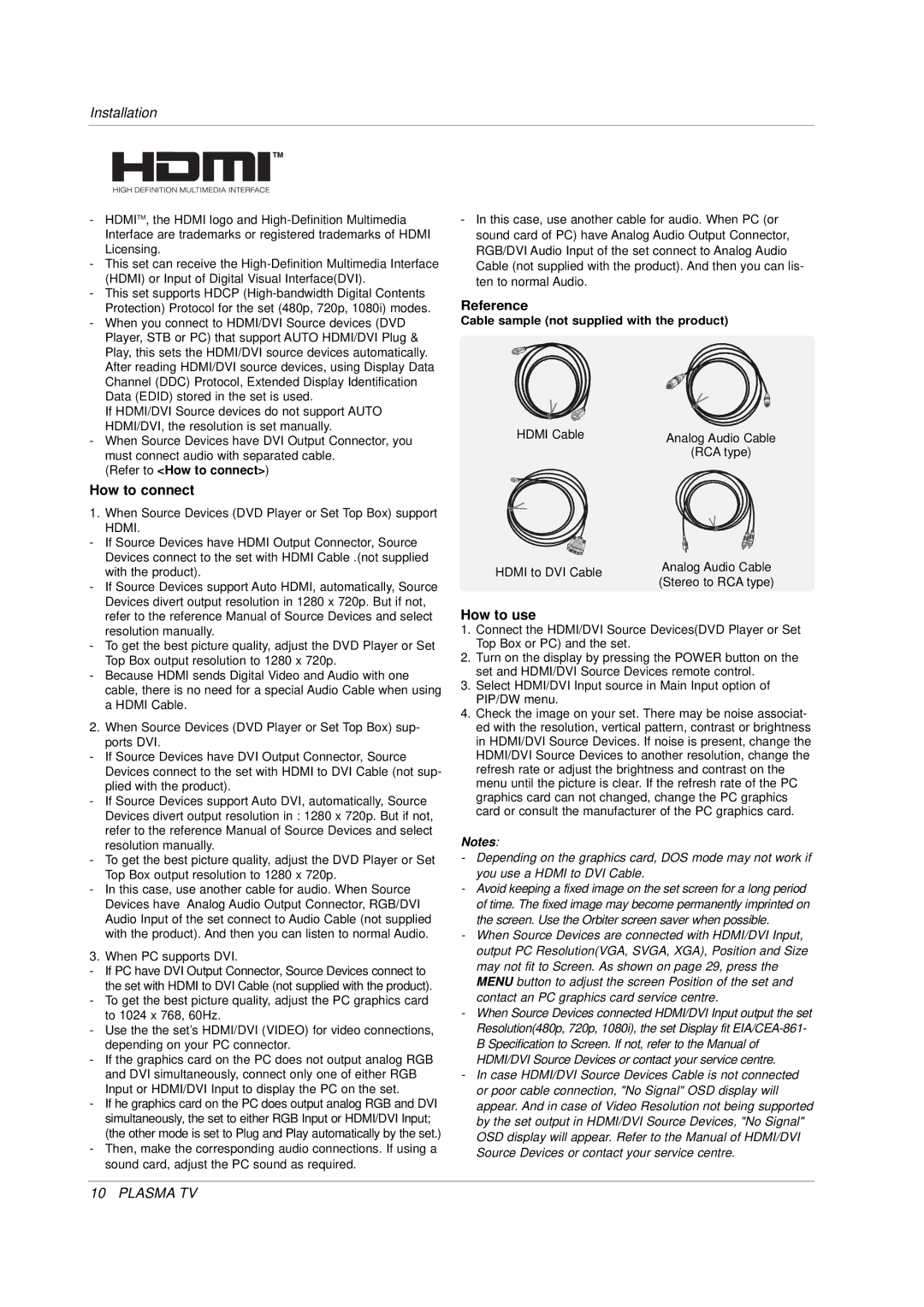 LG Electronics 3828VA0565M, MF056B, 141K TX) owner manual How to use, Refer to How to connect, Reference 