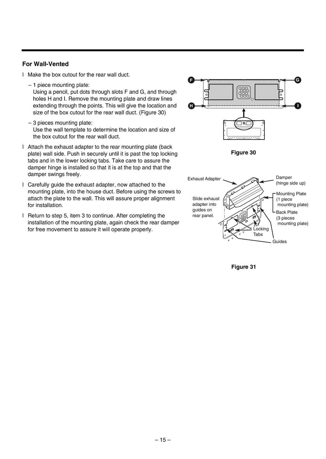 LG Electronics 3828W5U0492 installation instructions For Wall-Vented 