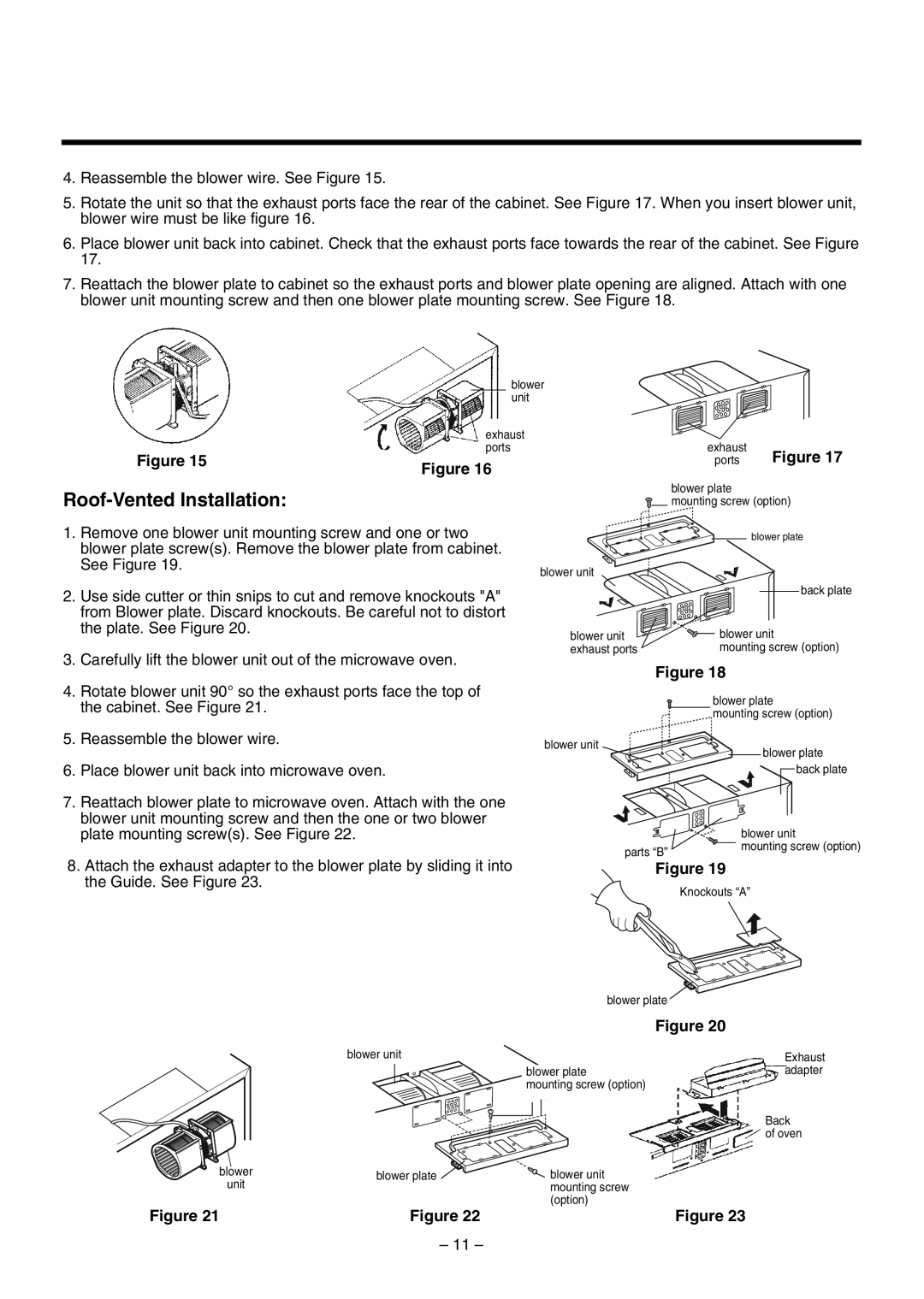 LG Electronics 3828W5U0492 installation instructions Roof-Vented Installation 