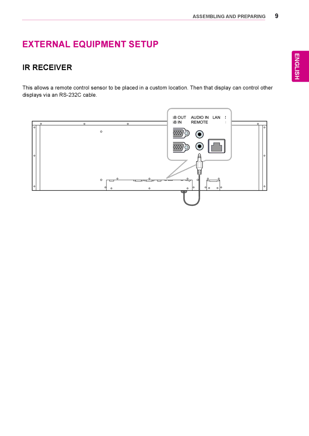 LG Electronics 38WR50MS owner manual External Equipment Setup 