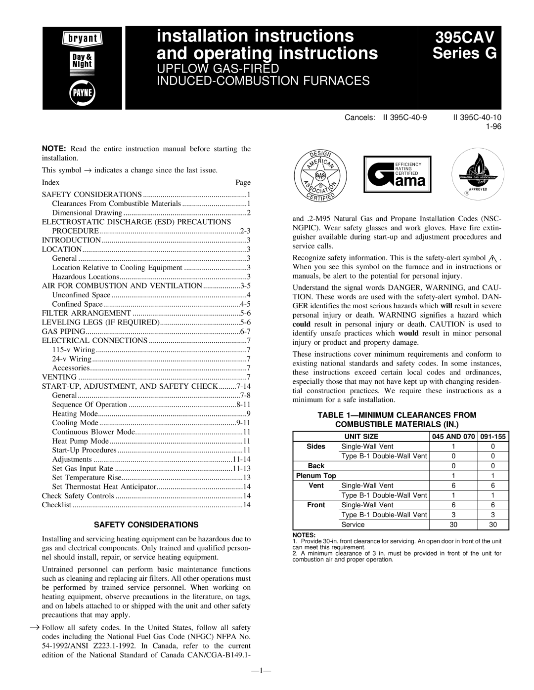 LG Electronics 395CAV installation instructions Electrostatic Discharge ESD Precautions, Safety Considerations, Ð1Ð 