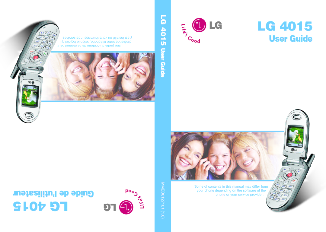 LG Electronics manual User Guide ’utilisateur de Guide 4015 LG 