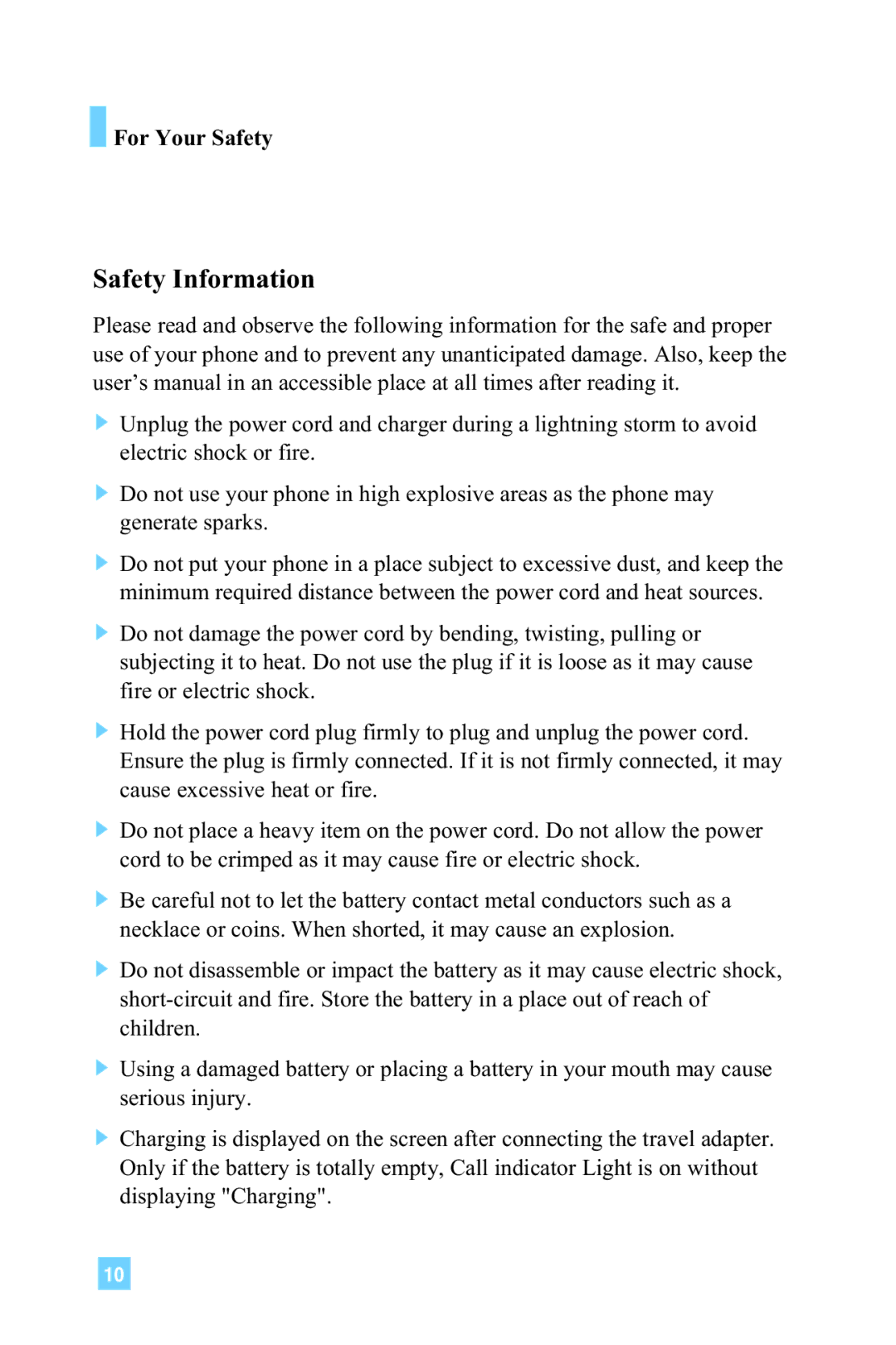 LG Electronics 4015 manual Safety Information, For Your Safety 