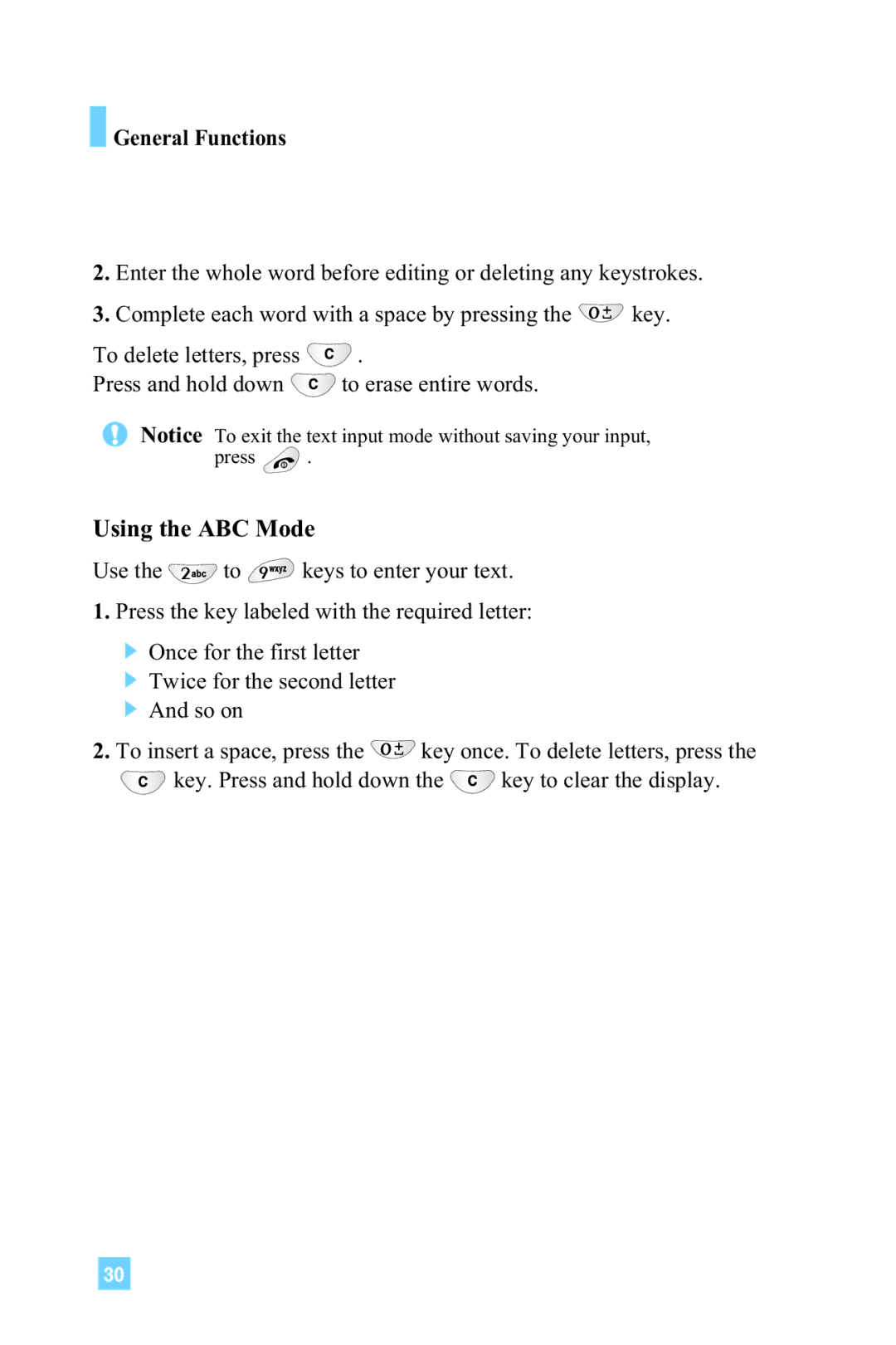 LG Electronics 4015 manual Using the ABC Mode 