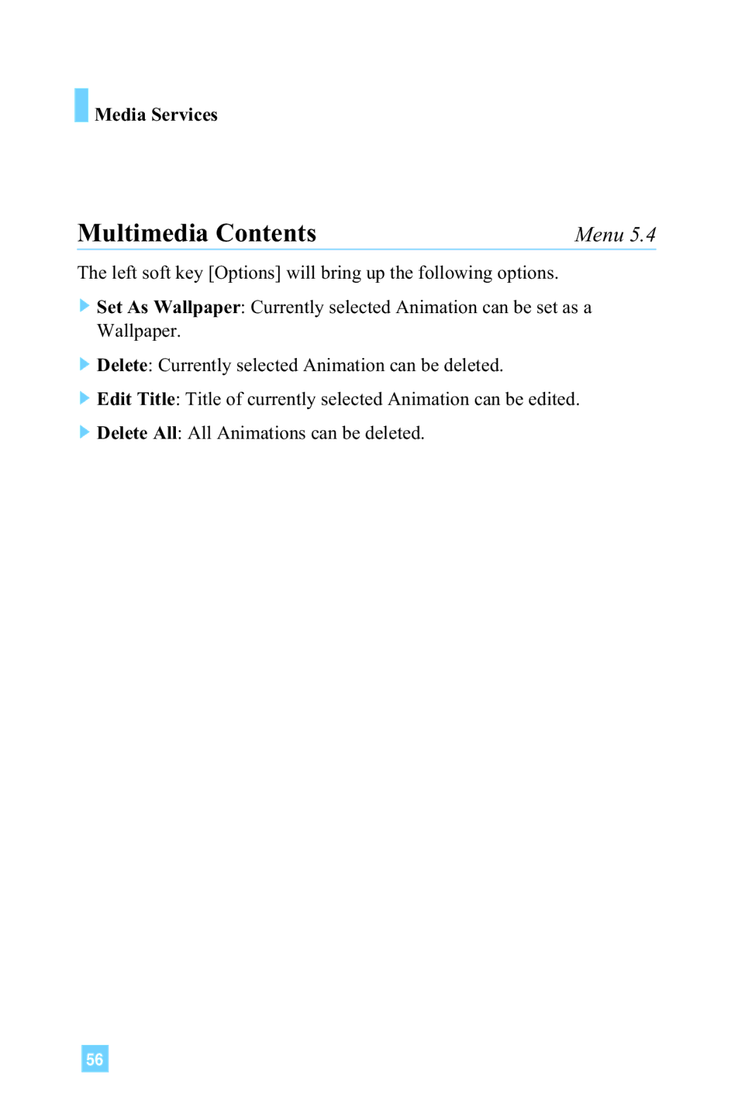 LG Electronics 4015 manual Multimedia Contents 