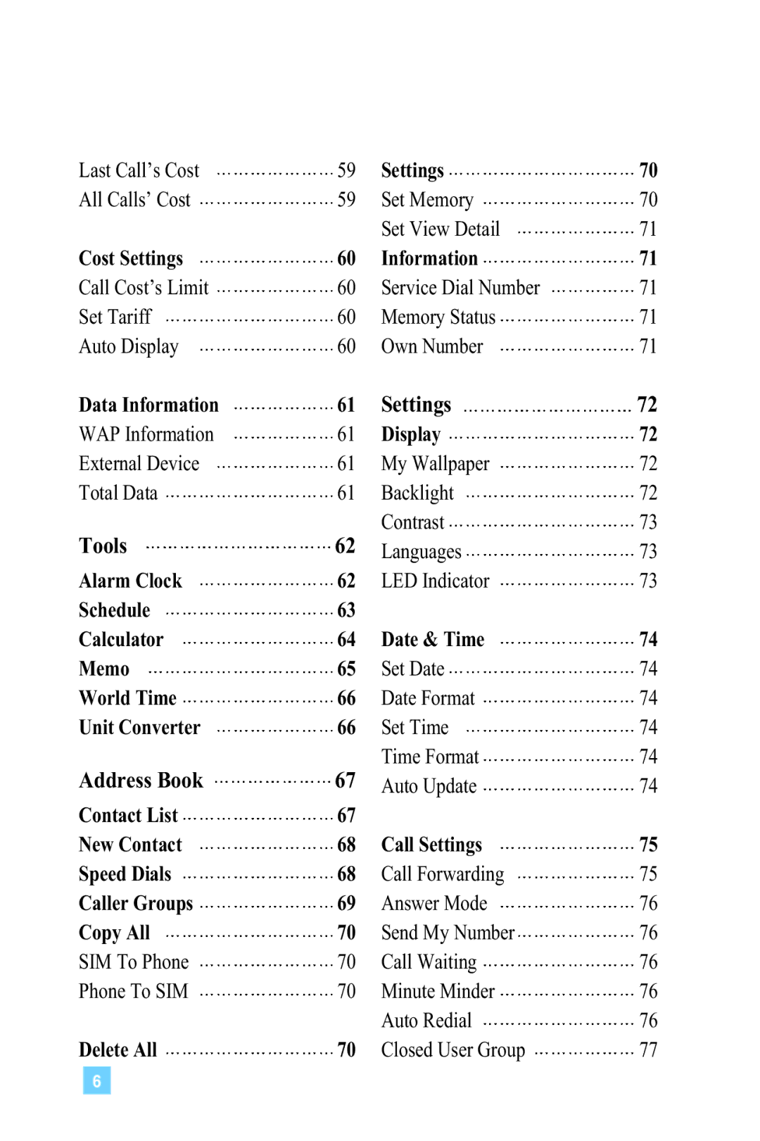 LG Electronics 4015 manual Settings, Tools 