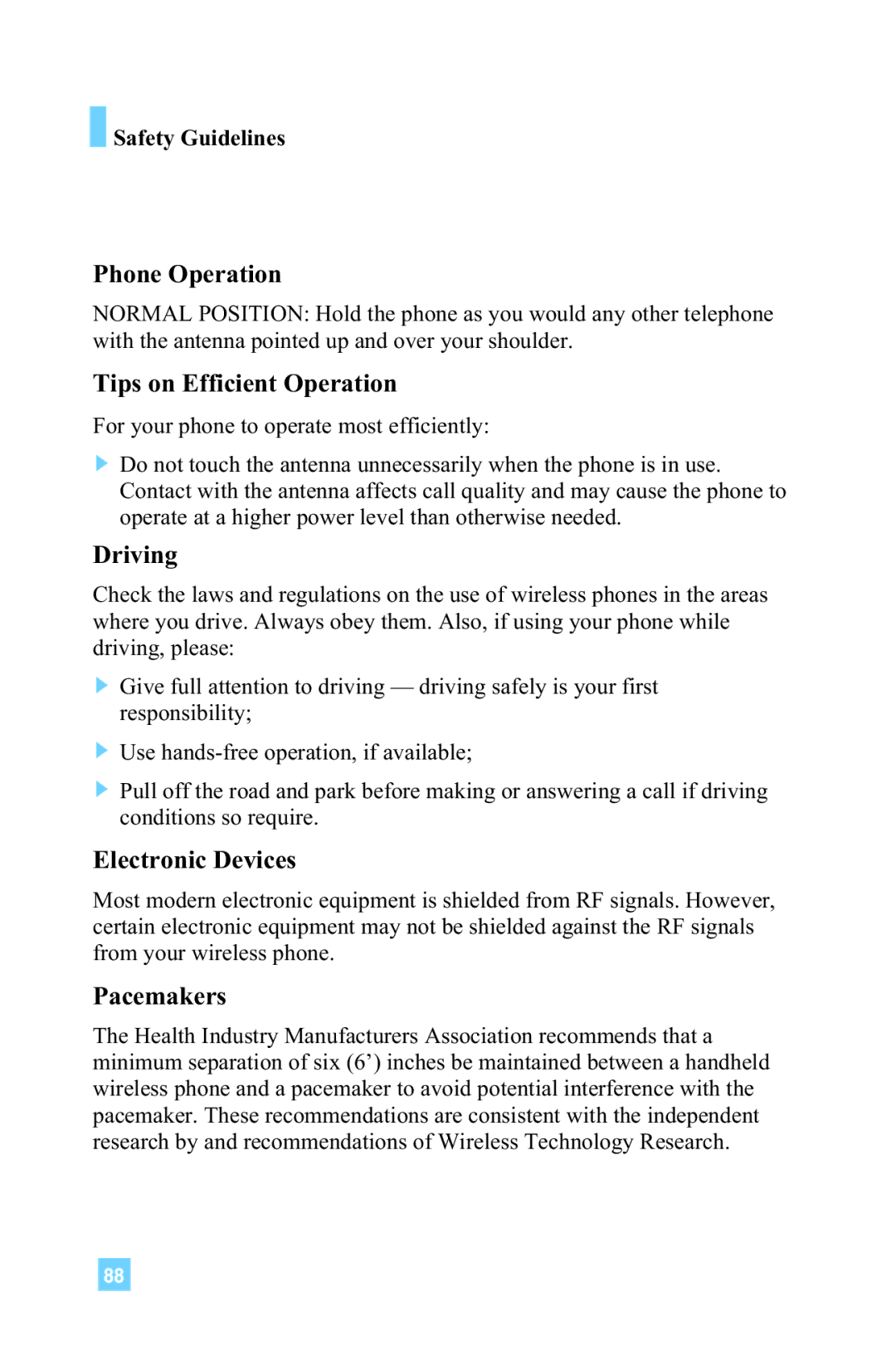 LG Electronics 4015 manual Phone Operation, Safety Guidelines 