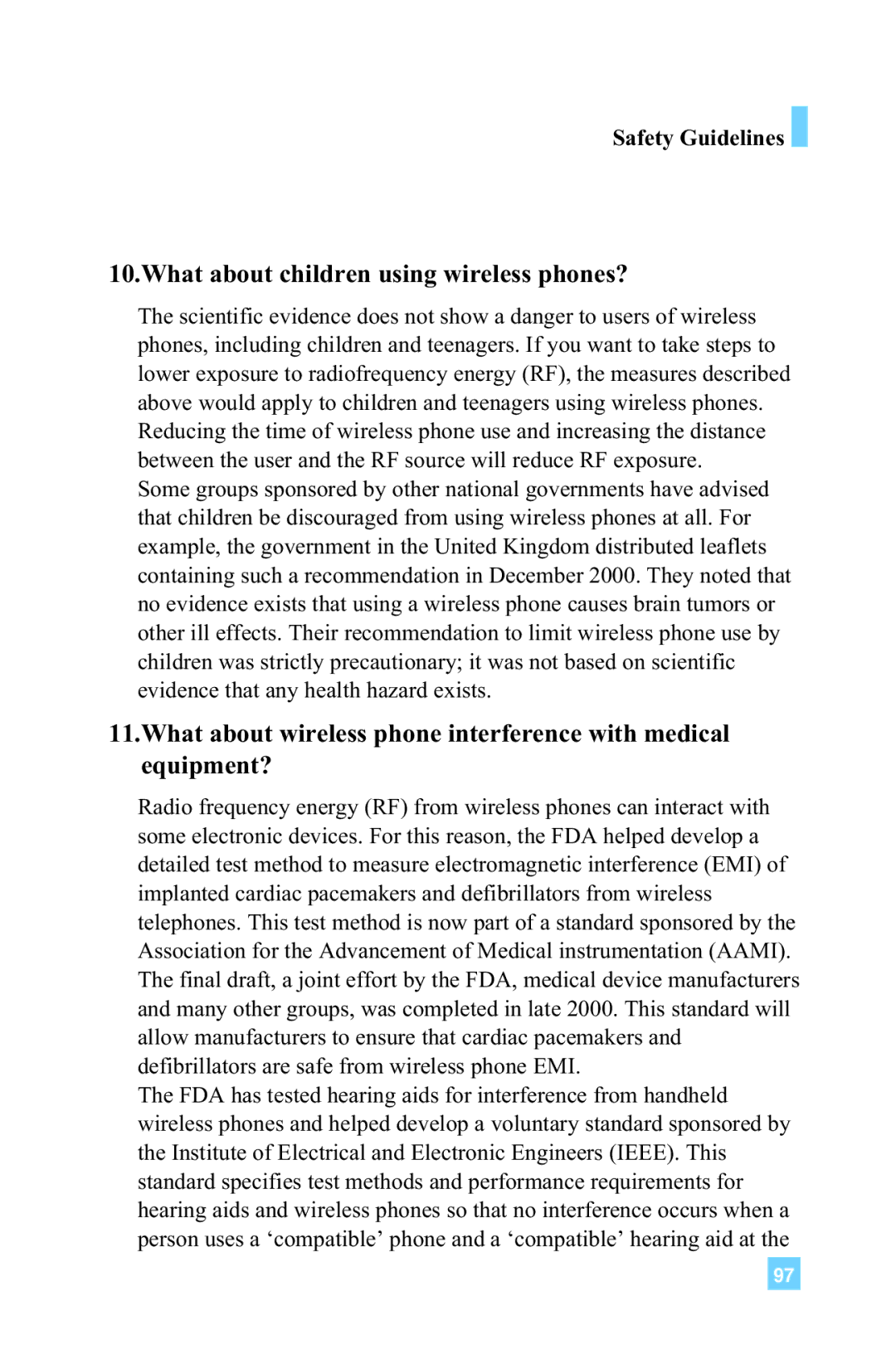 LG Electronics 4015 manual What about children using wireless phones? 